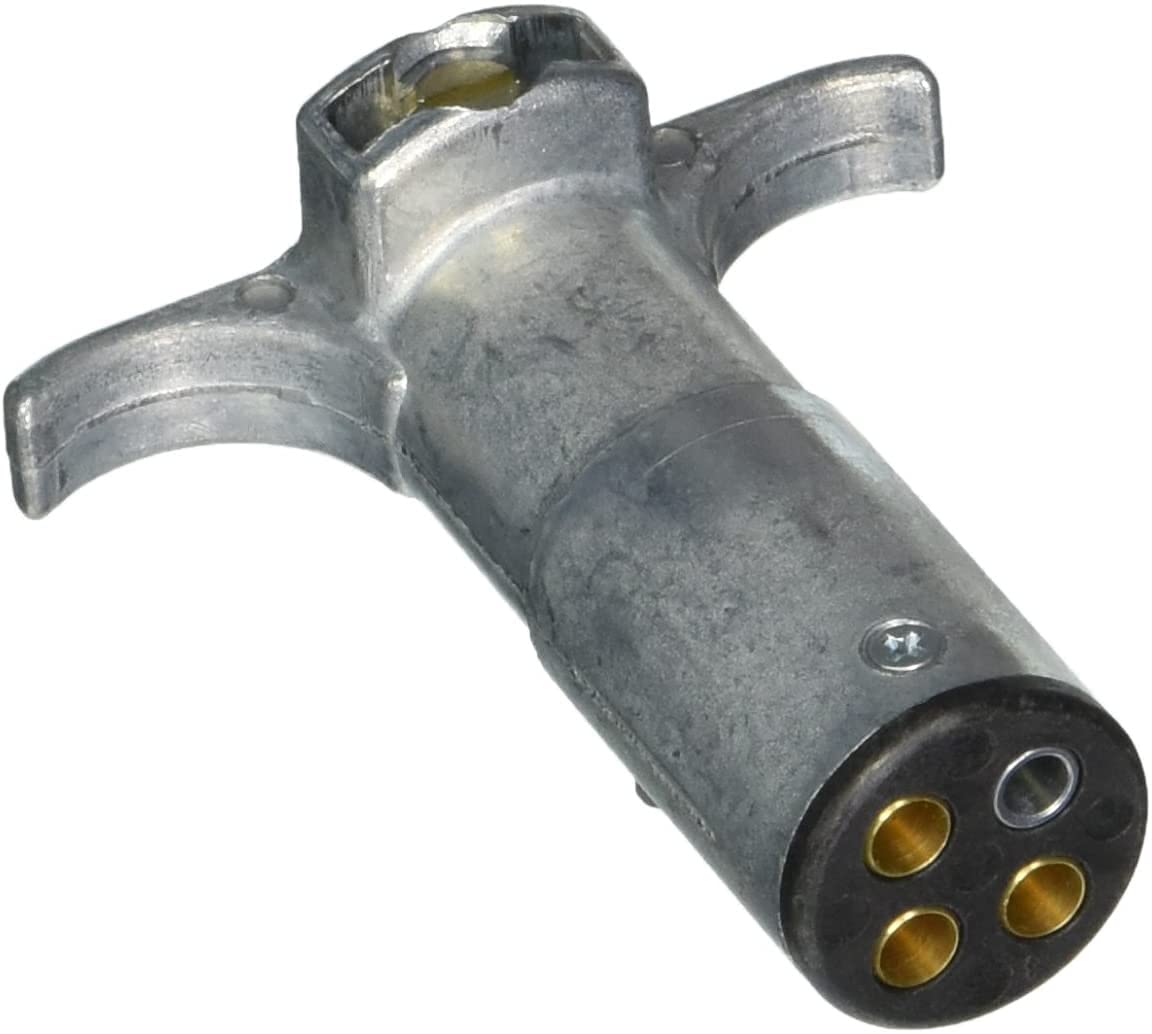 POLLAK 11402 4-Way Flat Trailer Connector Plug - 10 Pack - Heavy Duty Electrical Connector for Boat Trailers, Utility Trailers & RV Wiring - Weatherproof & Corrosion Resistant
