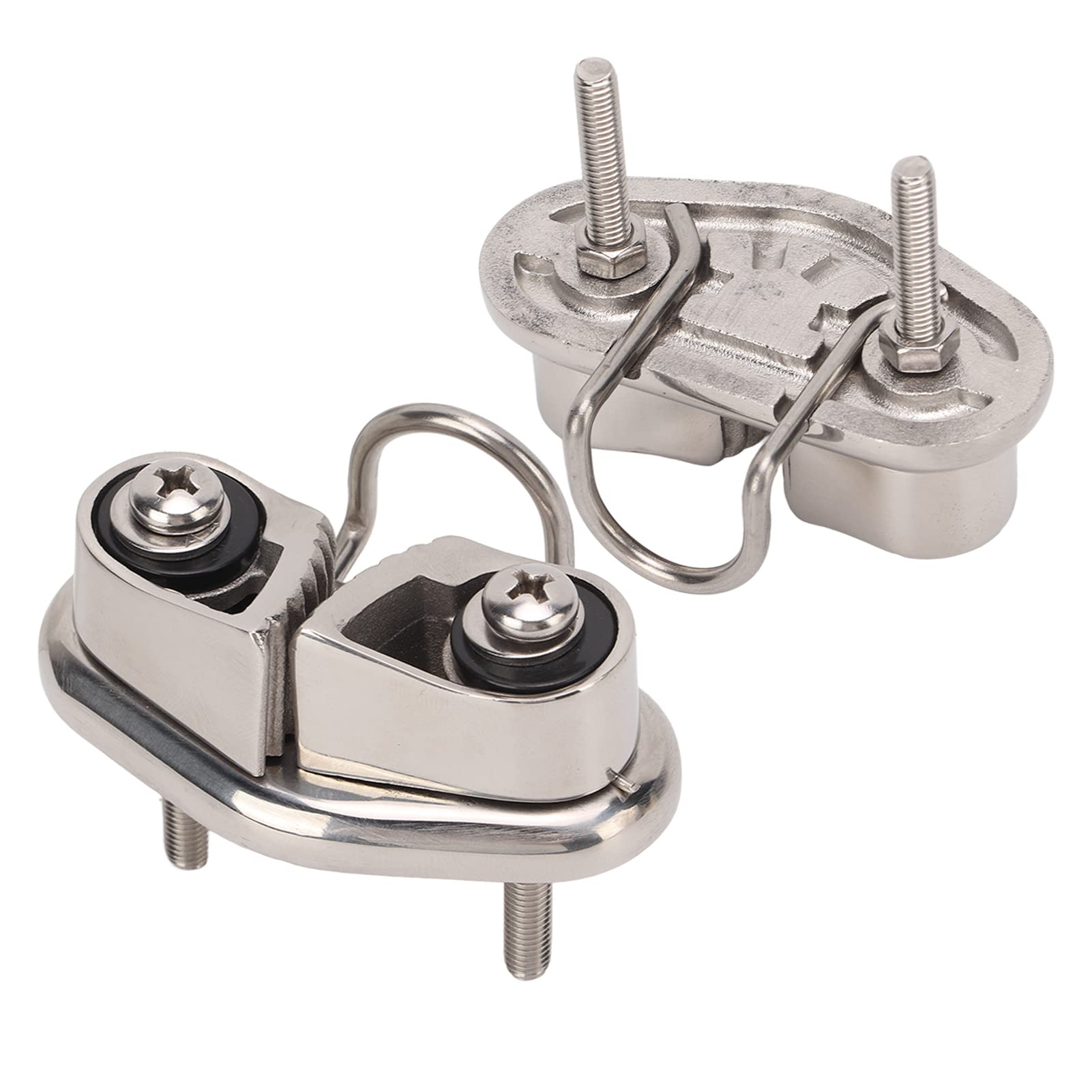 Stainless Steel 316 Boat Cam Cleat for Kayak & Sailboat - Mirror Polished with Wire Leading Ring - Fits 10mm Rope - Perfect for Pilates Equipment & Marine Applications
