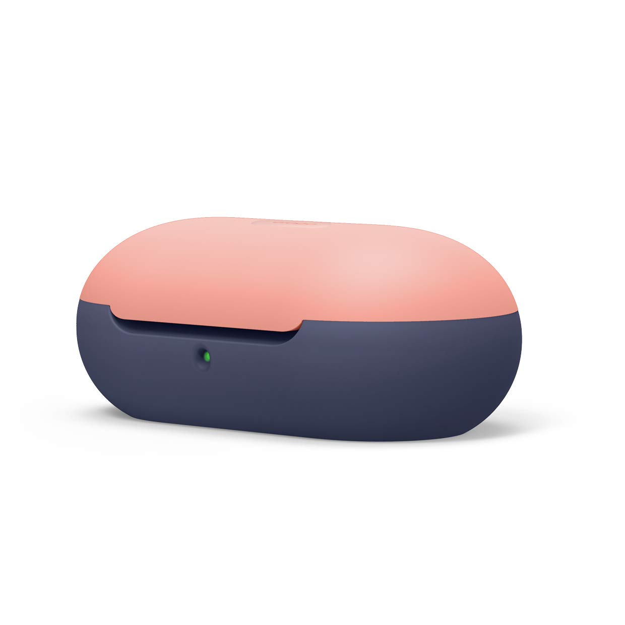 Premium Silicone Case for Samsung Galaxy Buds Plus (2020) & Galaxy Buds (2019) - Soft Protective Cover with Peach Top & Jean Indigo Bottom - Perfect for Gym, Travel & Everyday Use