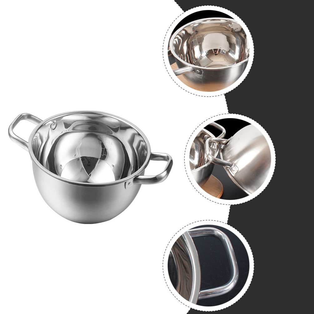 1pc Stainless Steel Shabu-Shabu Hot Pot - Multi-Functional Cooking Pot for Kitchen & Restaurant Use - Anti-Scald Design - Perfect for Home Cooking, Asian Cuisine & Hot Pot Parties