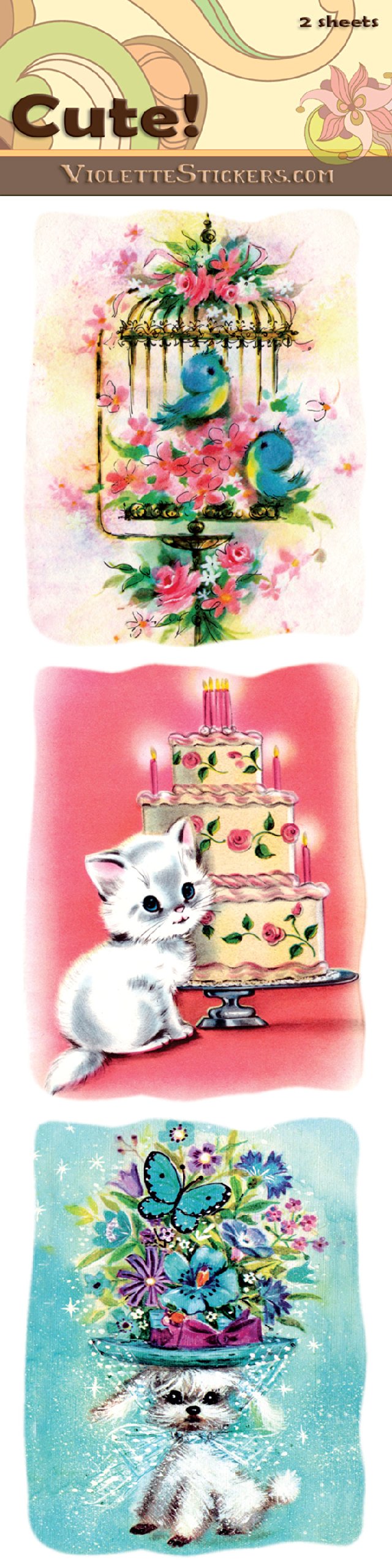 Adorable Birthday Pet Stickers for Dogs & Cats - Perfect for Scrapbooking, DIY Cards & Party Decorations