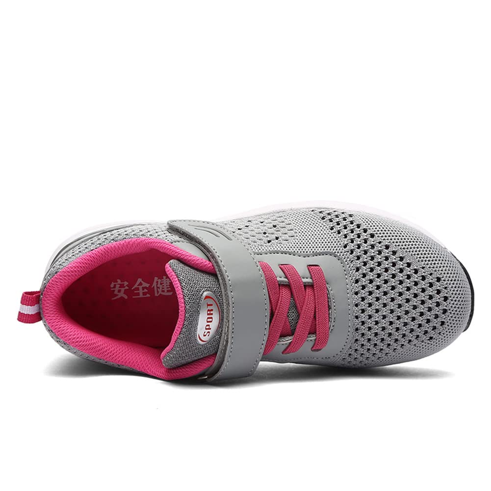 **Leader Show Women's Comfortable Non-Slip Walking Shoes – Lightweight Hook & Loop Sneakers for Elderly & Casual Wear – Perfect for Daily Walks, Travel & Outdoor Activities**