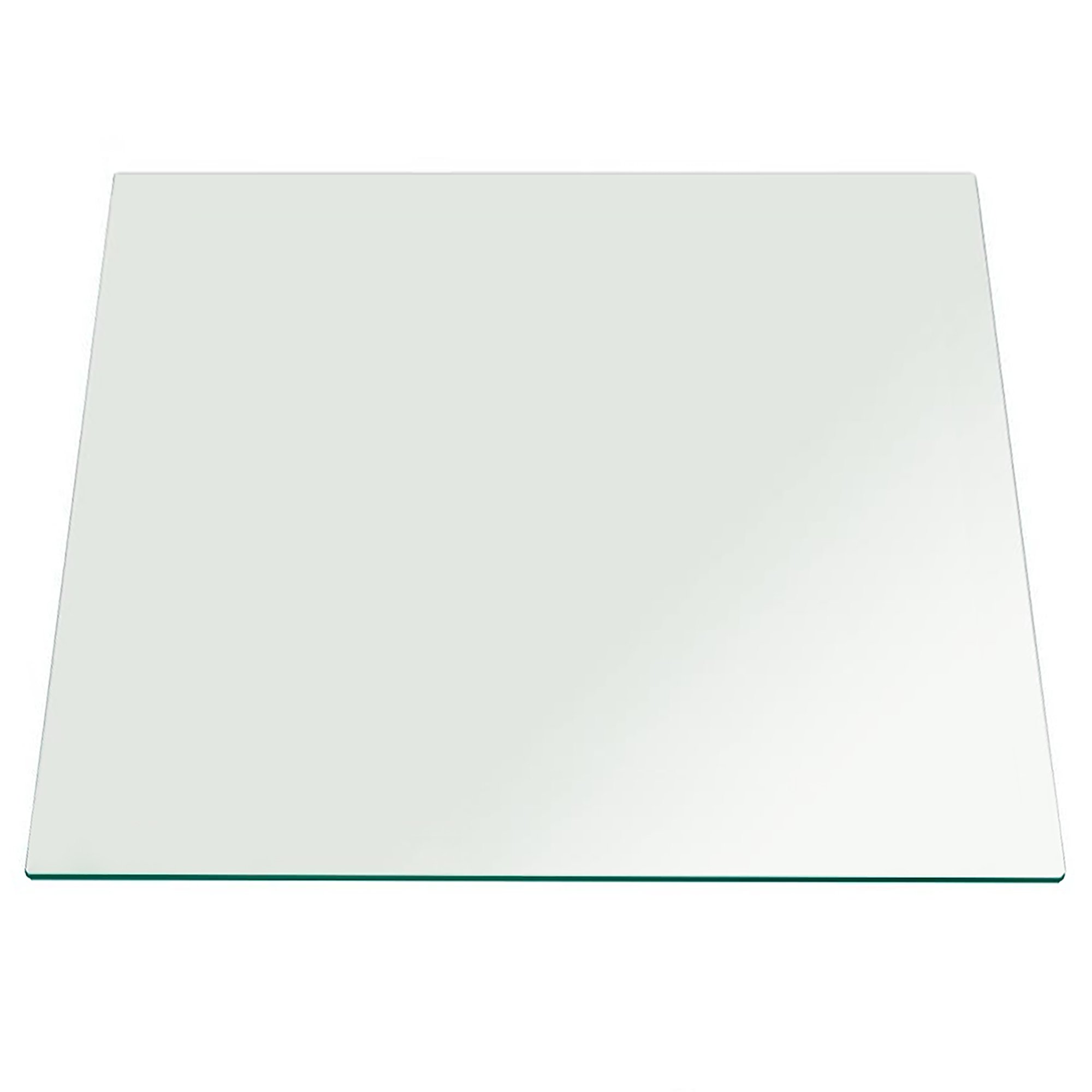 34 Inch Clear Square Glass Table Top by Fab Glass and Mirror - Perfect for Dining Room, Living Room, and Office Furniture