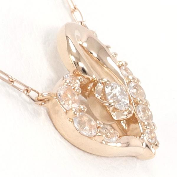 4℃ K10PG Aquamarine Diamond Pendant Necklace - Elegant 14K Gold Plated Jewelry for Women, Perfect Gift for Anniversary, Birthday & Valentine's Day