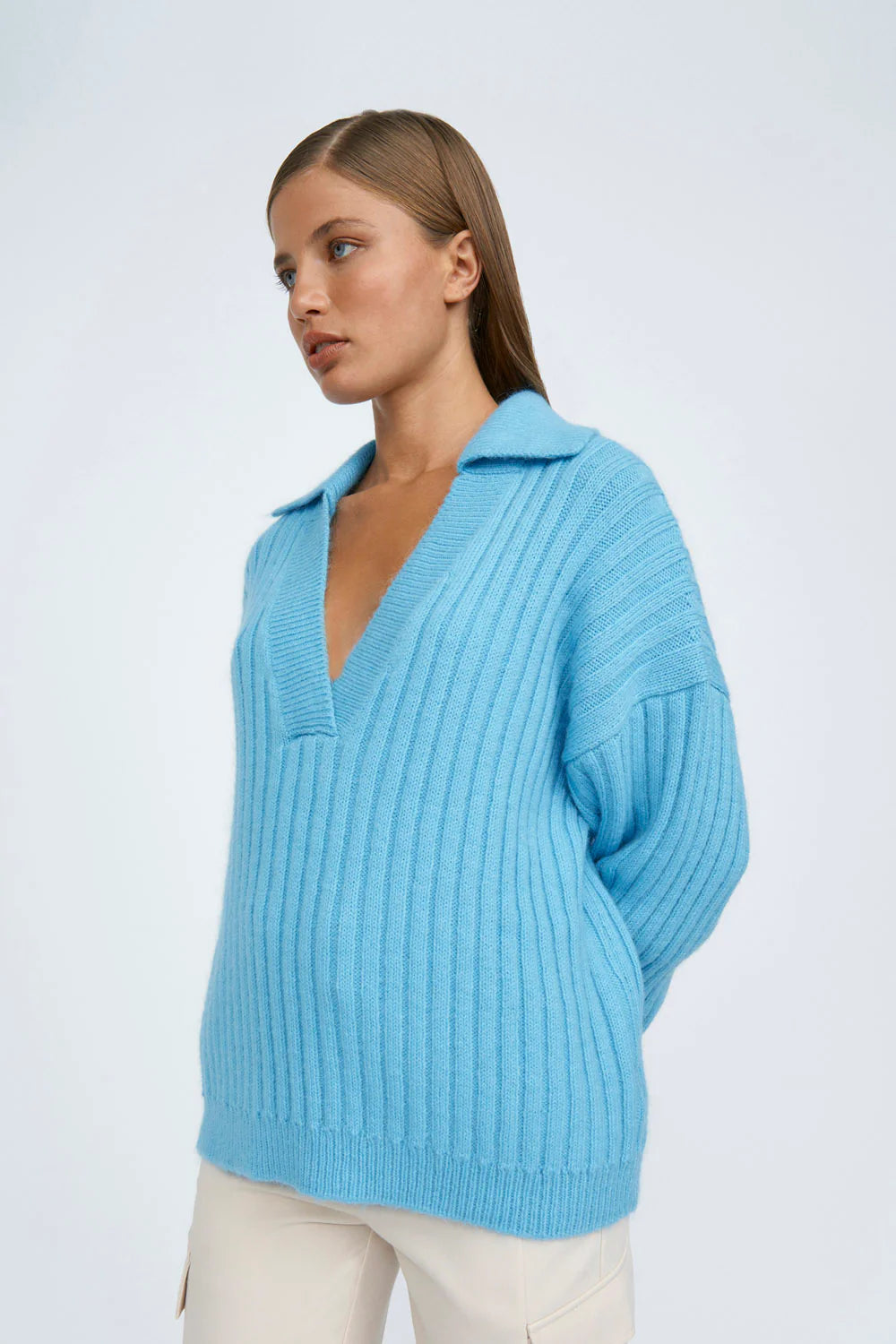 Stylish Blue Cosmic Knit Sweater for Women | Soft & Comfortable Winter Pullover | Perfect for Casual Outfits & Cozy Evenings