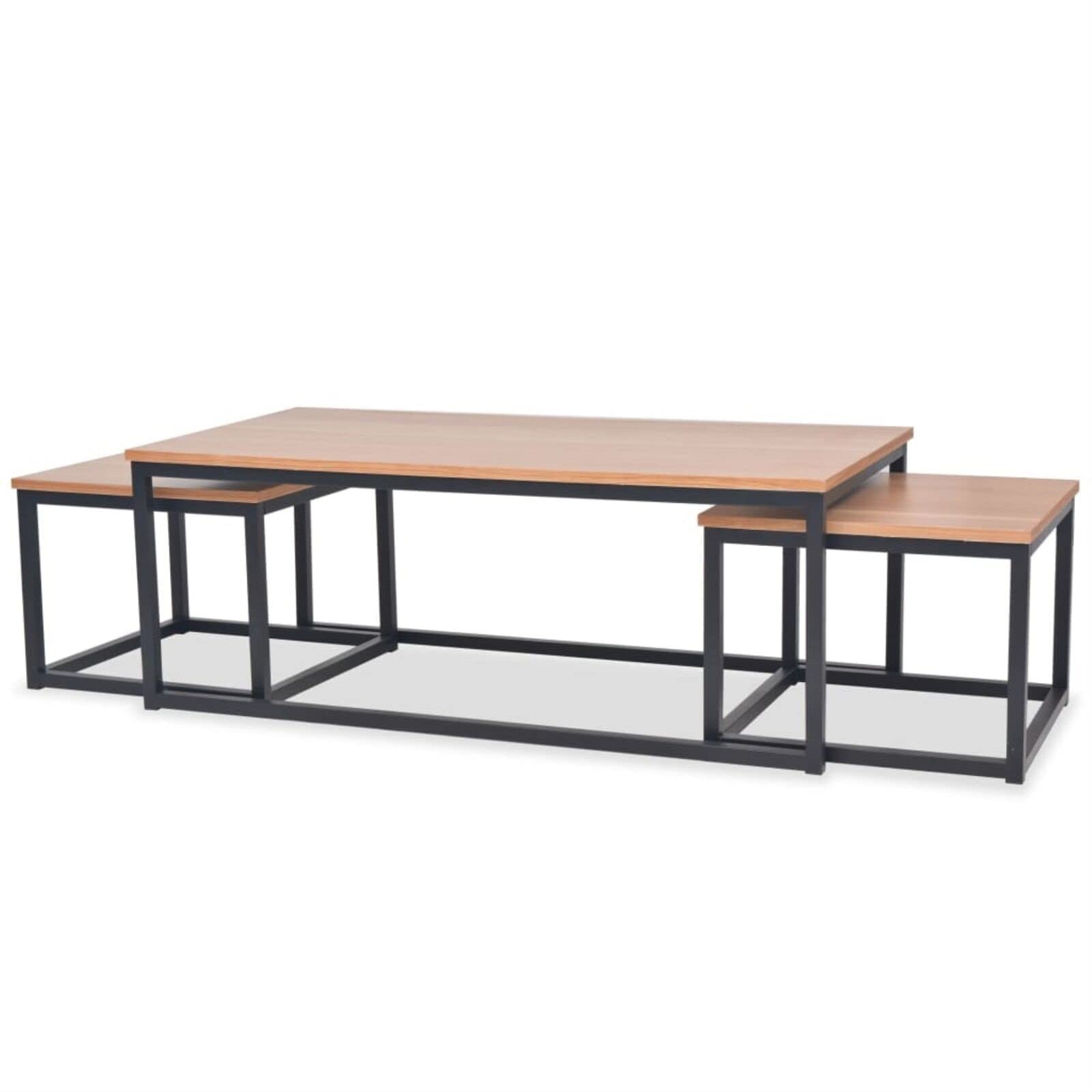 3-Piece Side Table and Coffee Table Set in Ash - Perfect for Living Room, Bedroom, or Office Furniture Arrangement