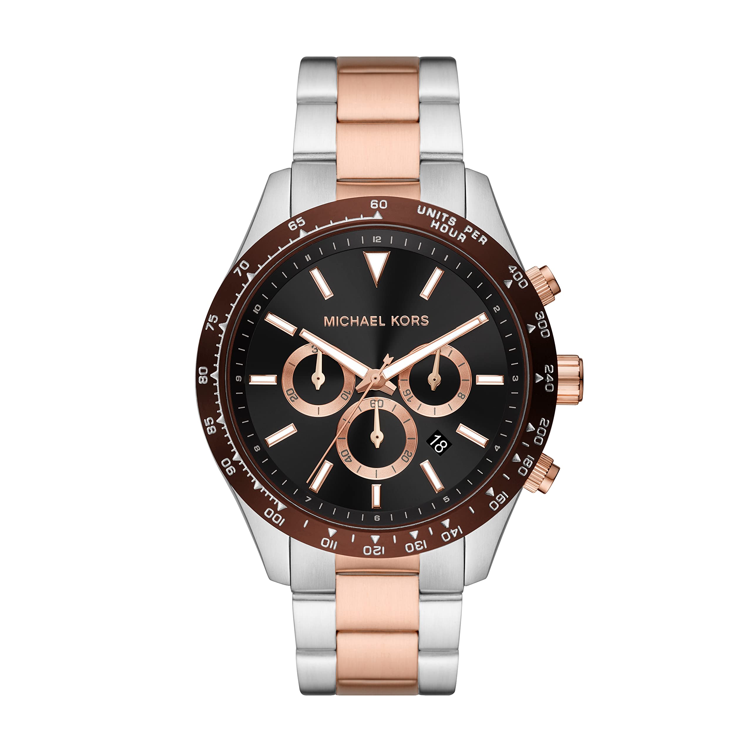 Michael Kors Layton Stainless Steel Watch for Women - Luxury Analog Quartz Wristwatch with Date Window, Water Resistant, Perfect for Office, Party & Everyday Wear
