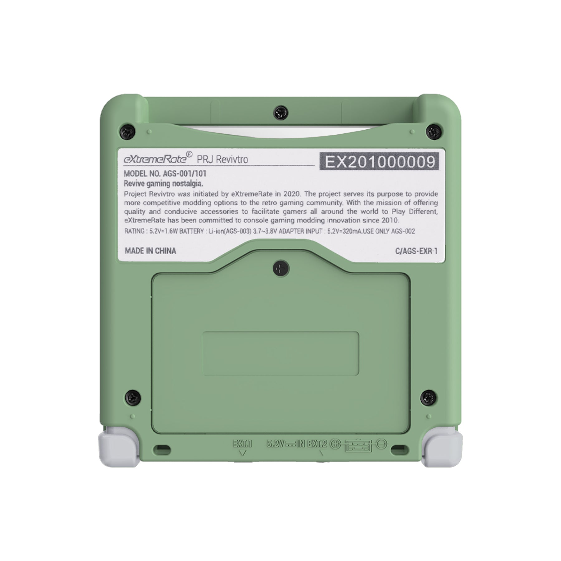 eXtremeRate Matcha Green Custom Replacement Shell for Gameboy Advance SP GBA SP - Compatible with IPS & Standard LCD Screens - DIY Console Upgrade - Perfect for Gaming Enthusiasts & Retro Collectors