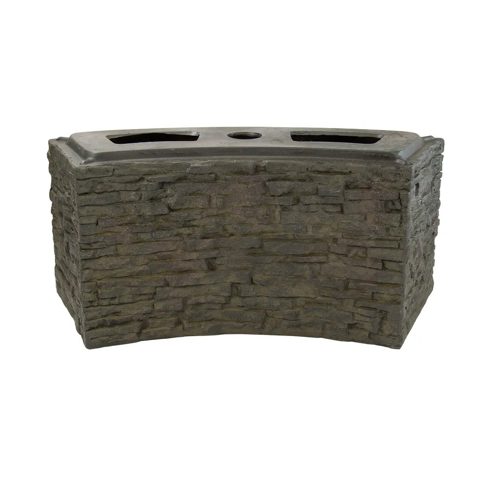 Small Curved Stacked Slate Wall Base - 33cm | Natural Stone Border for Garden, Patio & Landscaping | Perfect for Outdoor Edging, Flower Beds & Pathway Borders