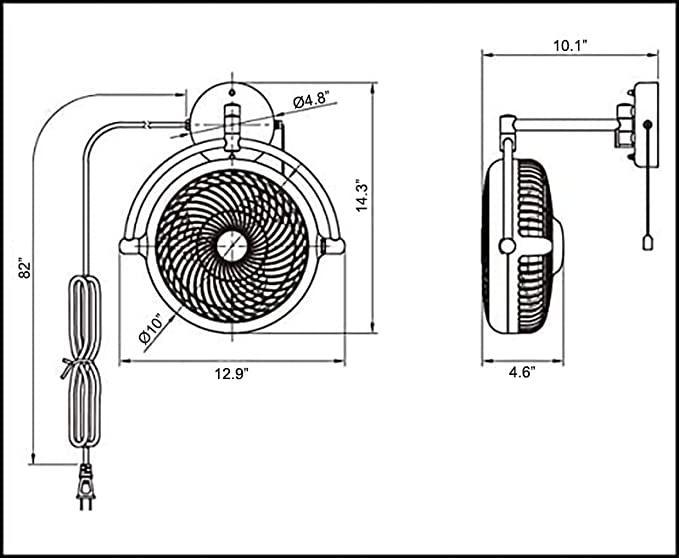 13 Inch Industrial Style Bathroom Ceiling Fan with Pull Chain - Waterproof Exhaust Fan for Bathroom, Laundry Room & Garage Ventilation