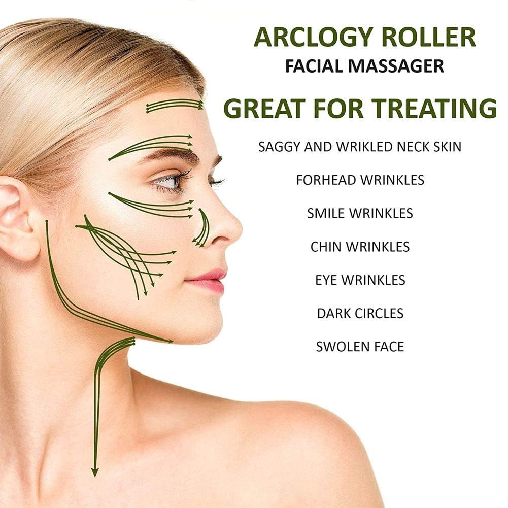Rose Quartz Face Roller & Gua Sha Set - Anti-Aging Facial Massage Tool for Puffiness & Dark Circles, Natural Jade Roller for Women & Men - Perfect for Skincare Routine & Relaxation at Home or Travel (Green, 1 Pack)