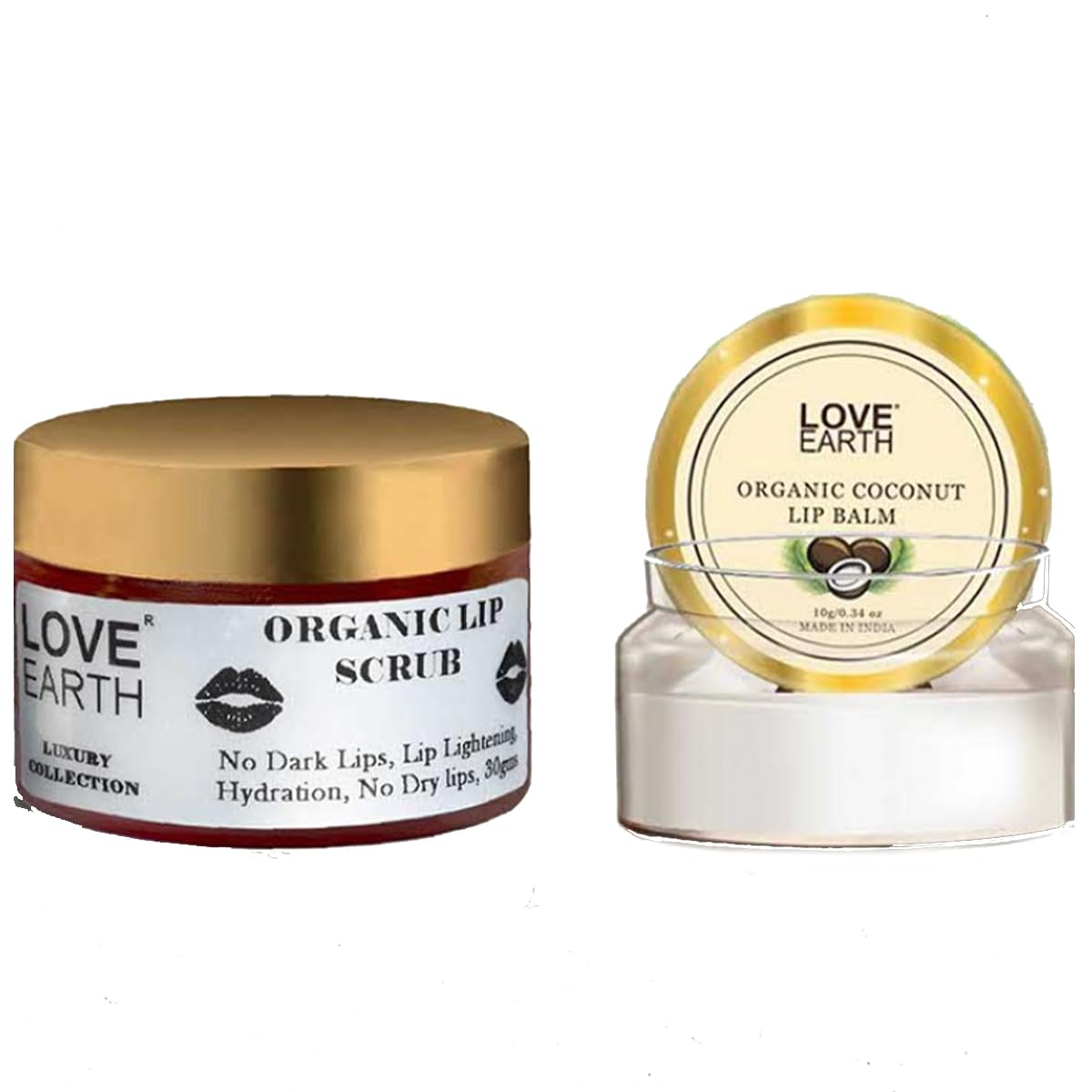 Love Earth Lip Saviour Kit - Hydrating & Moisturizing Lip Care with Beeswax & Cocoa Butter for Dry, Chapped Lips | Perfect for Winter Skincare & Daily Lip Protection
