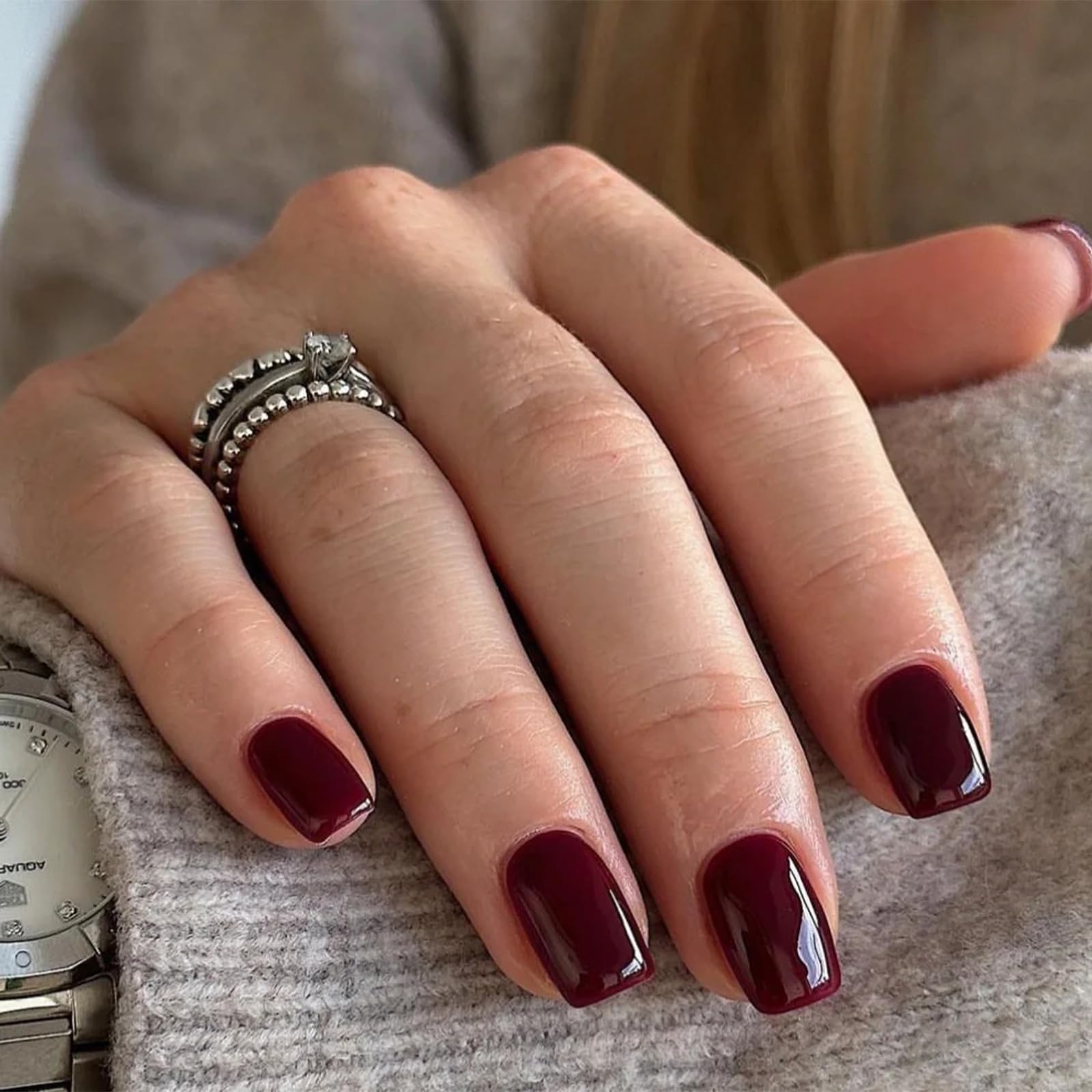 COSMOO Cherry Red Quick Dry Nail Polish - Long Lasting Wine Red Nail Lacquer for Nail Art | Fast Air Dry Formula for Salon Quality Manicures at Home | Perfect for Parties, Weddings & Everyday Wear