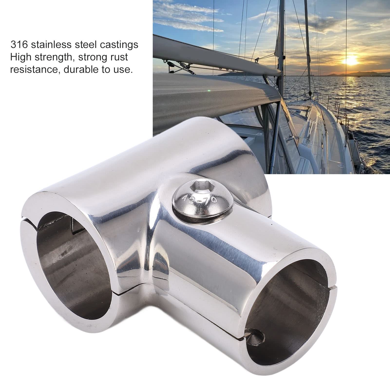 Stainless Steel Boat Handrail Fitting - Marine Deck Rail for Yachts & Ships