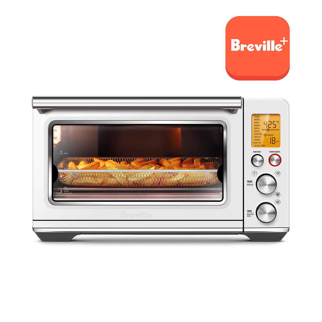 Breville Smart Oven Air Fryer Pro with Convection - 1800W Countertop Oven, Sea Salt (BOV860SST1BCA1) | Perfect for Baking, Roasting, Air Frying & Toasting | Ideal for Small Kitchens & Family Cooking