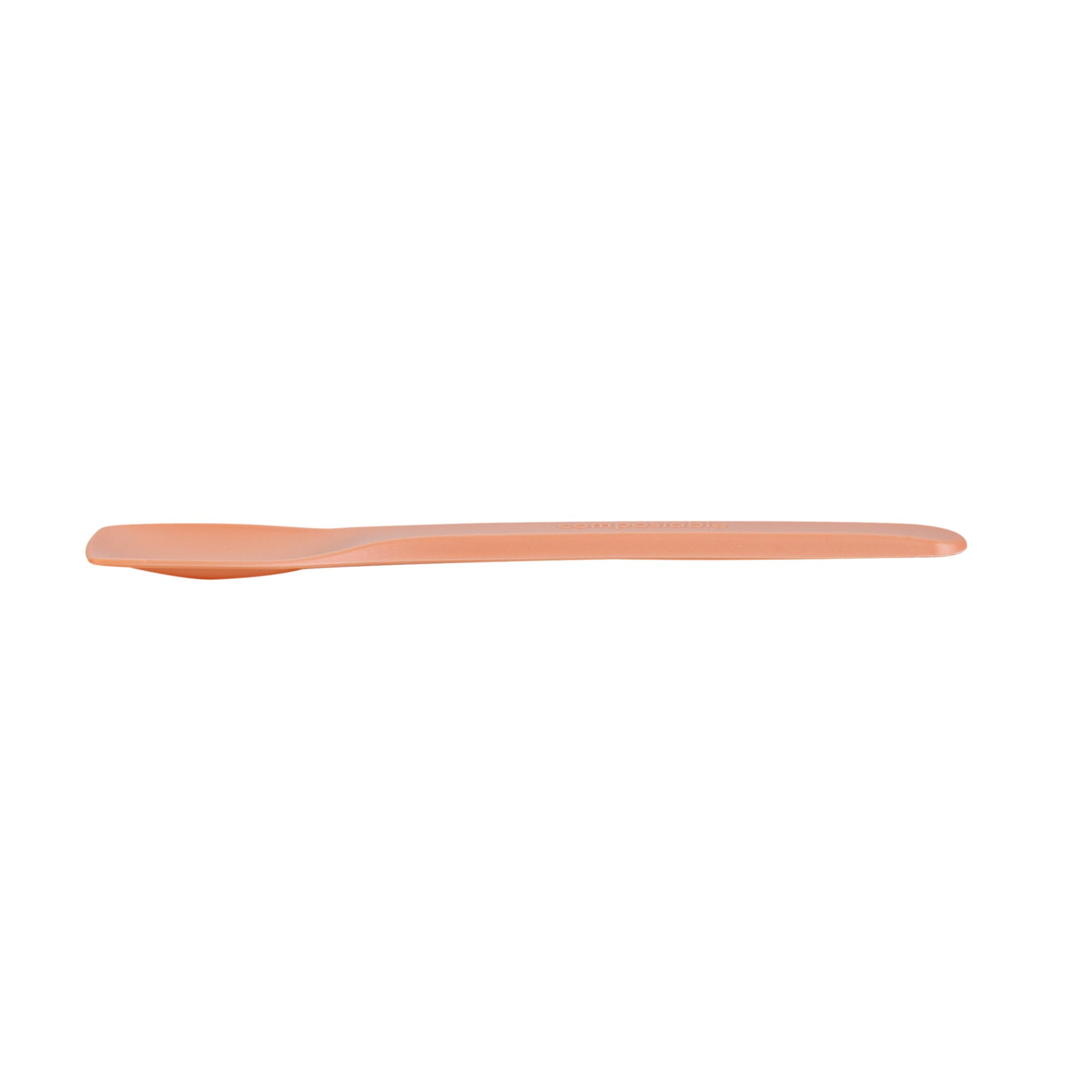 Eco-Friendly Basic Nature Orange CPLA Plastic Ice Cream Spoons - Heat Resistant, Compostable, 1000 Count Bulk Pack | Perfect for Parties, Ice Cream Shops & Sustainable Dining