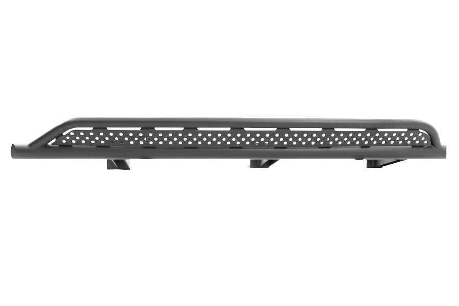 2021-2023 Ford Bronco 4 Door Go Rhino Dominator Frame Mounted Rock Sliders - Black Powder Coat for Off-Road Protection & Style | Perfect for Trail Riding & Rock Crawling