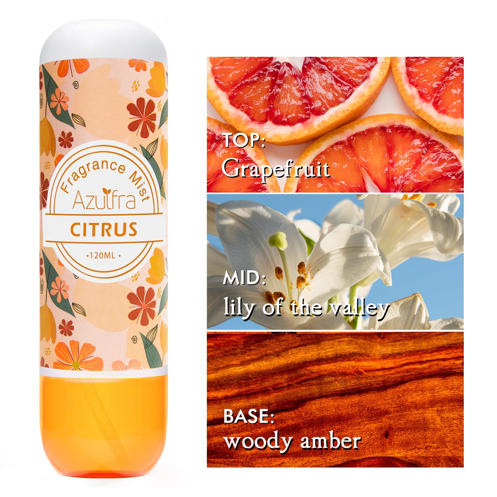 Long-Lasting Citrus Body Fragrance Mist for Women - 4 fl.oz Perfume Spray | Fresh & Lightweight Scent for Daily Wear, Work & Special Occasions