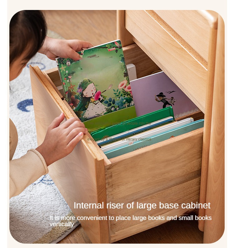 Solid Wood Kids Writing Desk - Beech & Oak Study Table for Children - Perfect for Homework, Drawing & Crafting in Bedroom or Study Room