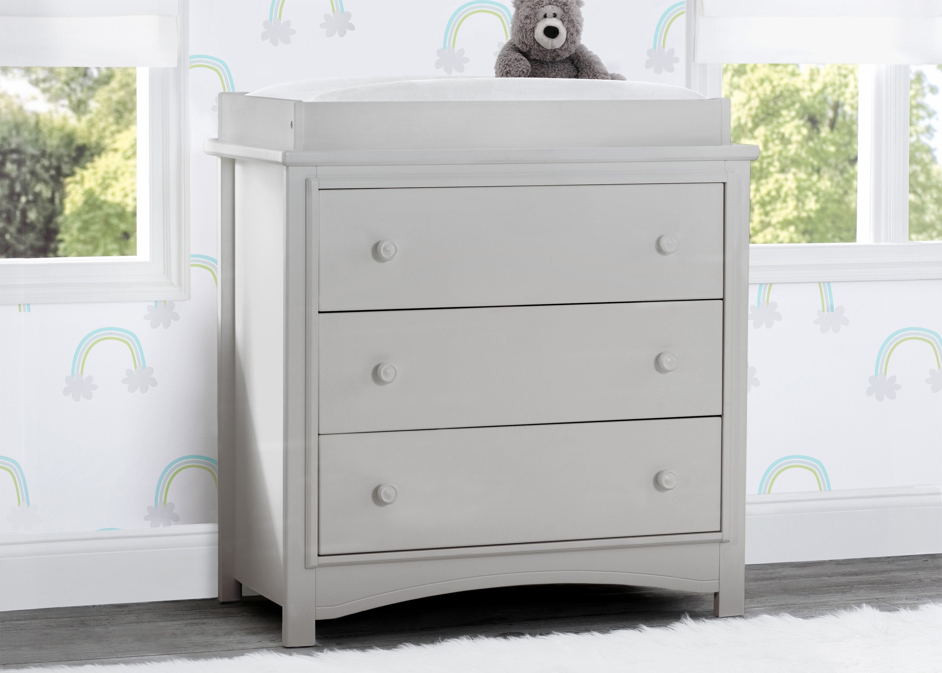 Perry 3-Drawer Baby Dresser with Changing Top - Nursery Storage & Diaper Changing Station for Newborns & Toddlers