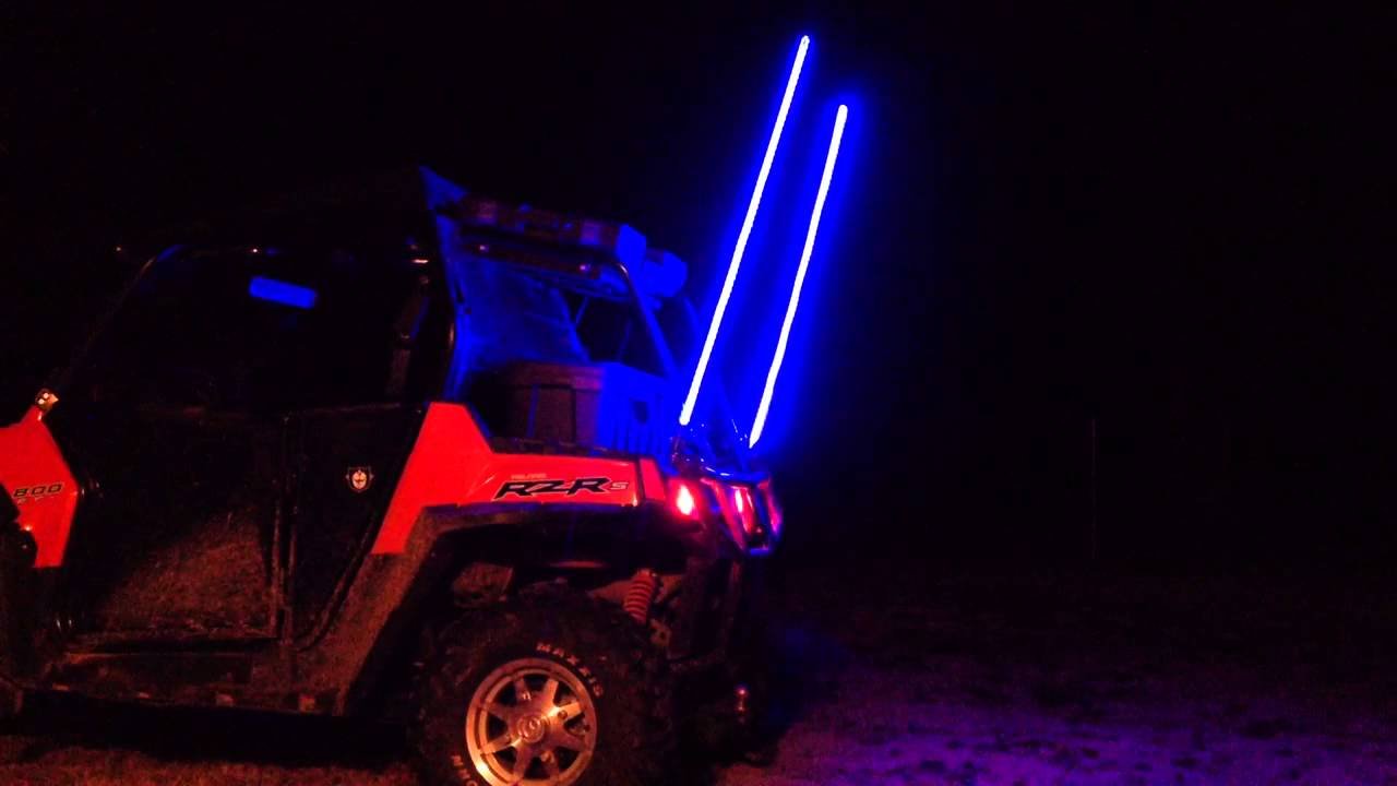 iJDMTOY LED Backup Reverse Lights & LED Whip Flag Mounting Brackets for 2014+ Polaris RZR XP 1000, 2015+ RZR 900 - Off-Road ATV UTV Accessories for Night Riding & Trail Safety