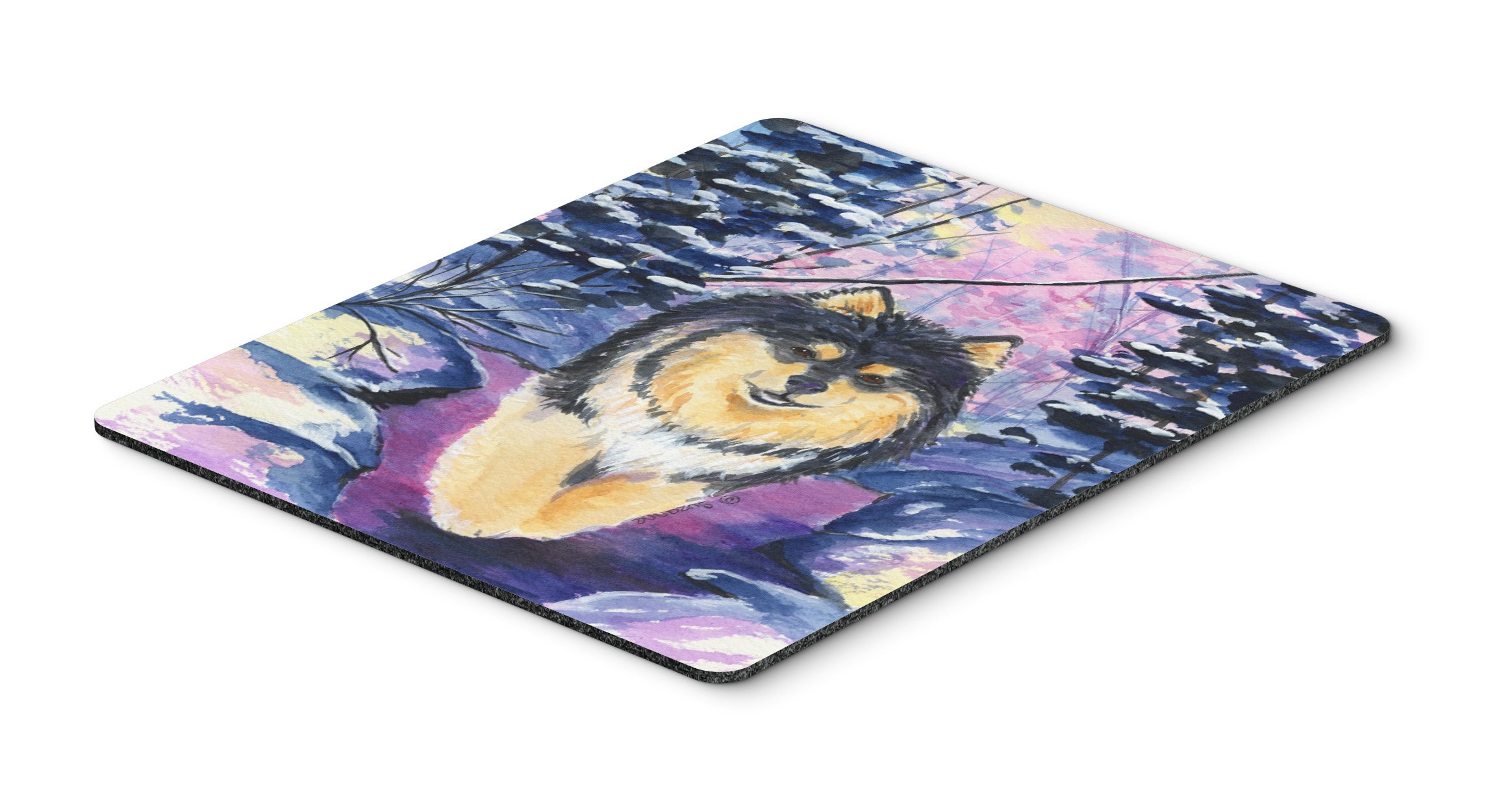 Finnish Lapphund Mouse Pad & Hot Pad Trivet - Large Washable Non-Slip Desk Mat for Home Office, Gaming, Computer & Laptop Use - Perfect Workstation Accessory for Comfortable Computing