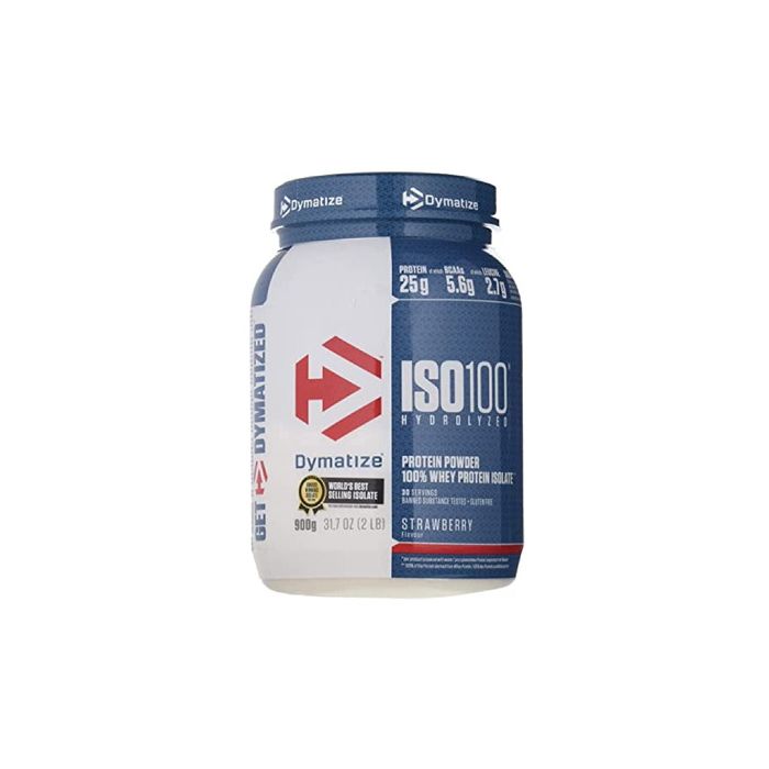 Dymatize ISO 100 Hydrolyzed Whey Protein Isolate Powder - 32g Protein, 5.5g BCAAs, 0g Sugar (2.05 lb) for Post-Workout Recovery & Muscle Growth