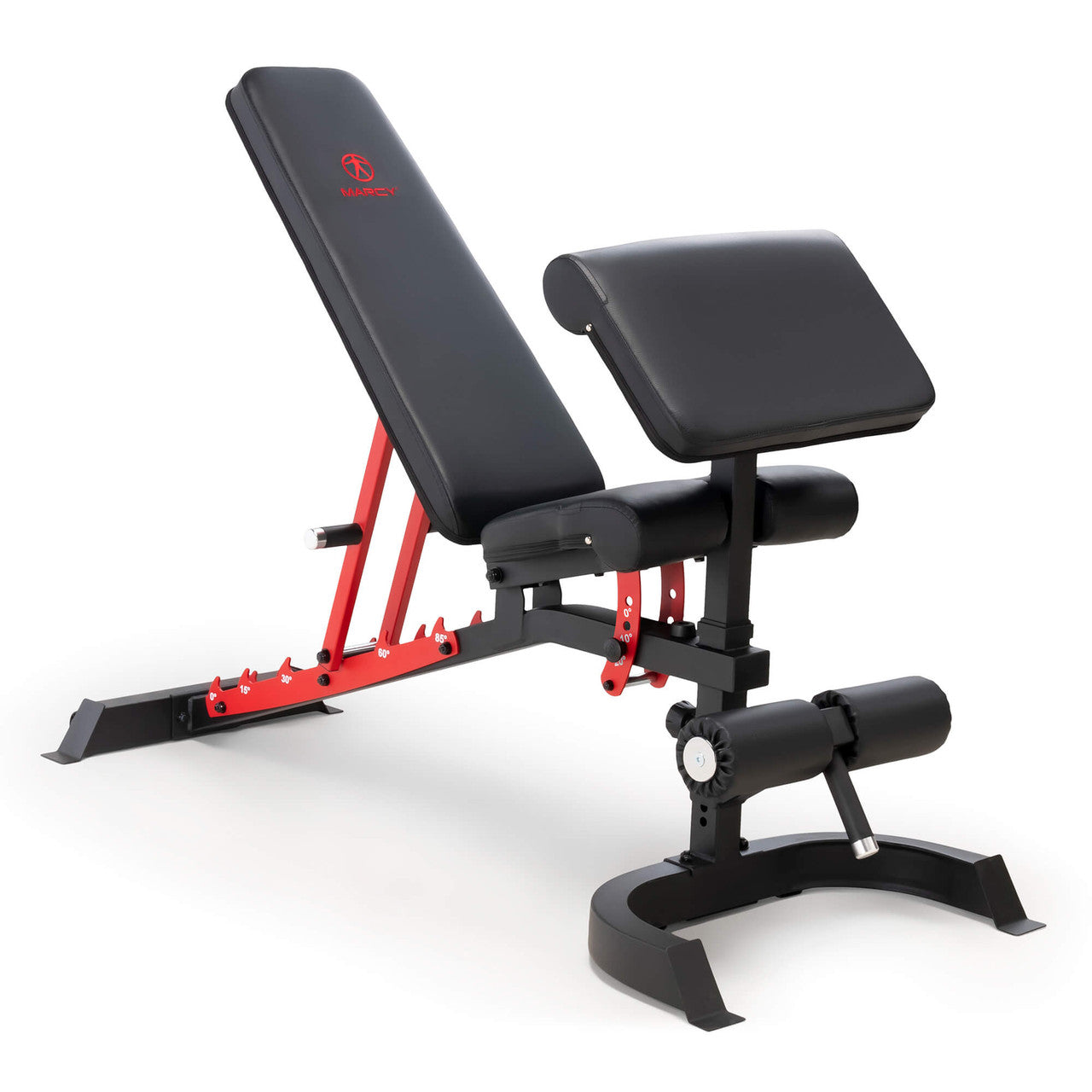 Marcy SB-7799 Utility Bench with Arm Curl - Adjustable Weight Bench for Home Gym Strength Training - Perfect for Dumbbell Workouts, Sit-Ups & Full-Body Exercises