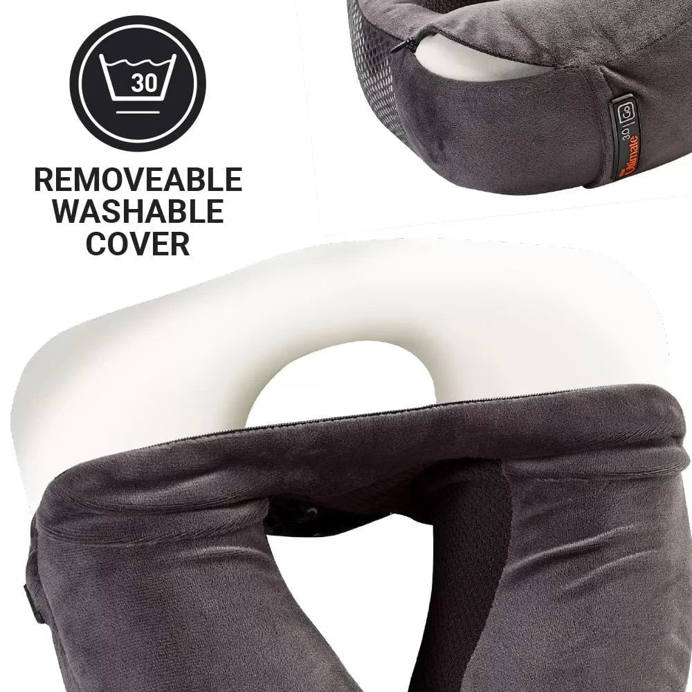 Go Travel Ultimate 3.0 Travel Pillow - Memory Foam Neck Pillow for Airplane, Car & Office - Ergonomic Support for Long Flights & Road Trips