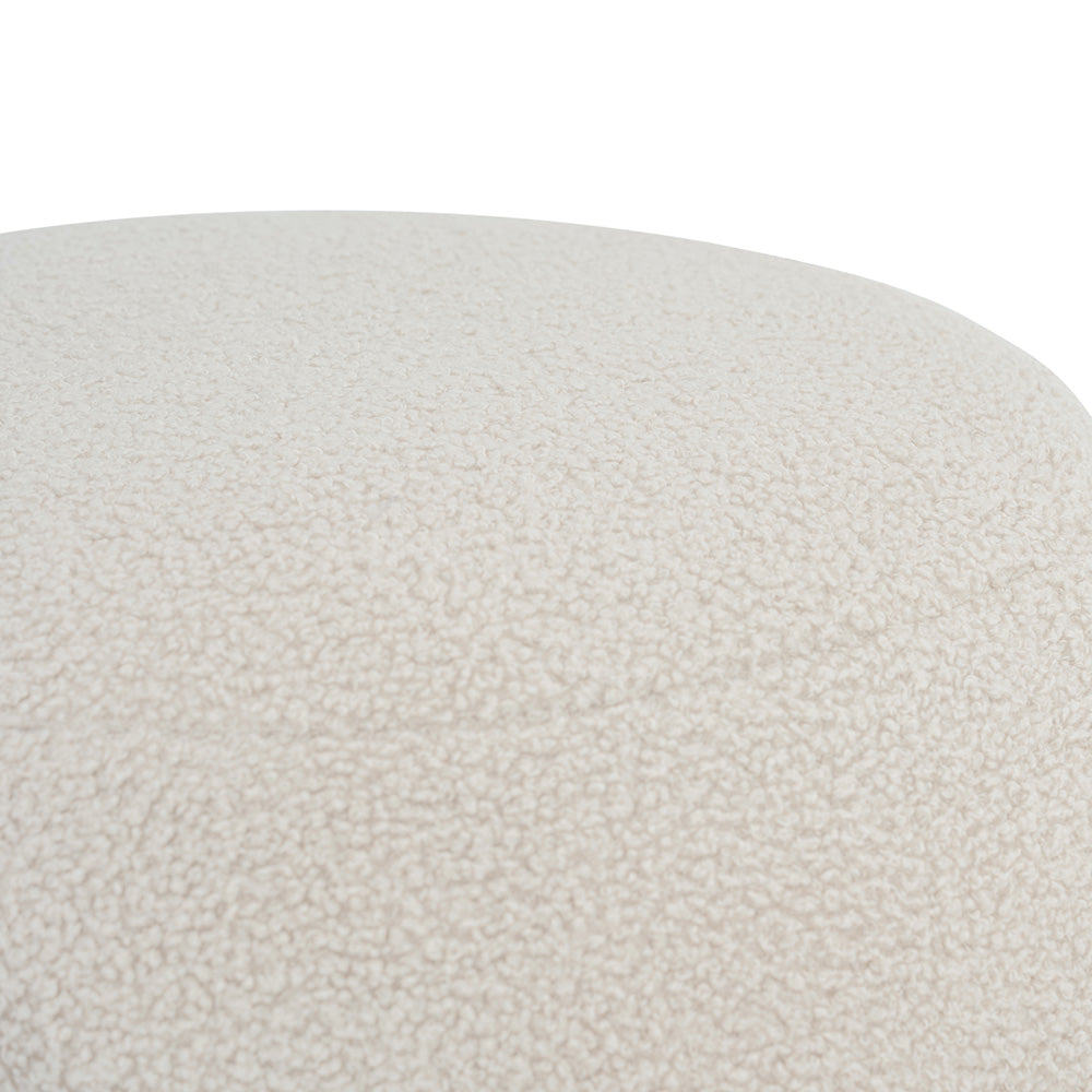 STELIA Ottoman 51cm Storage Bench - Off White Faux Leather Footrest Stool for Living Room, Bedroom & Entryway - Multi-Functional Seating & Home Decor