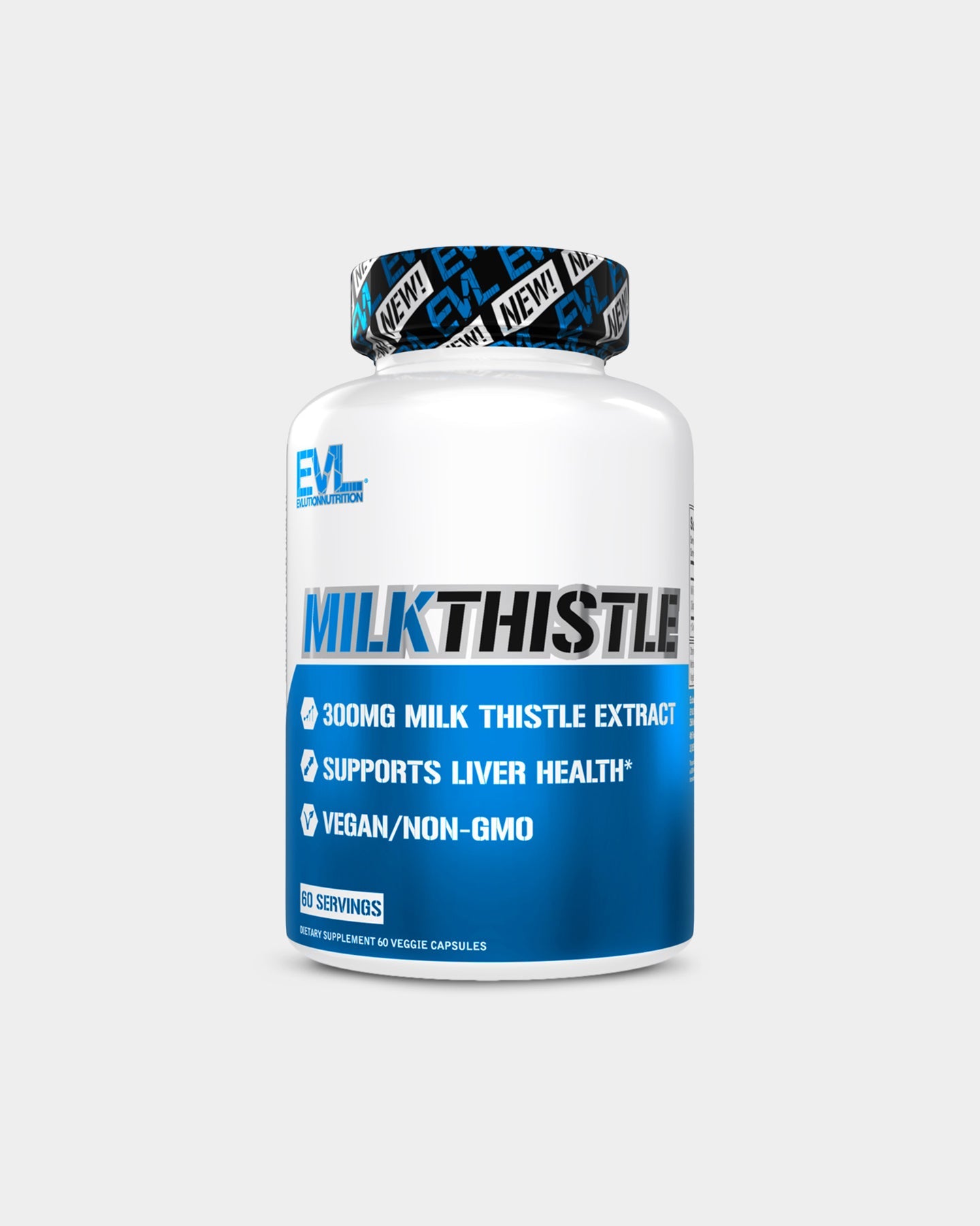 EVLUTION NUTRITION Milk Thistle Supplement - 1000mg Liver Support & Detox with Silymarin - Natural Herbal Cleanse for Liver Health - Supports Digestion & Antioxidant Protection - Perfect for Post-Workout Recovery & Daily Wellness