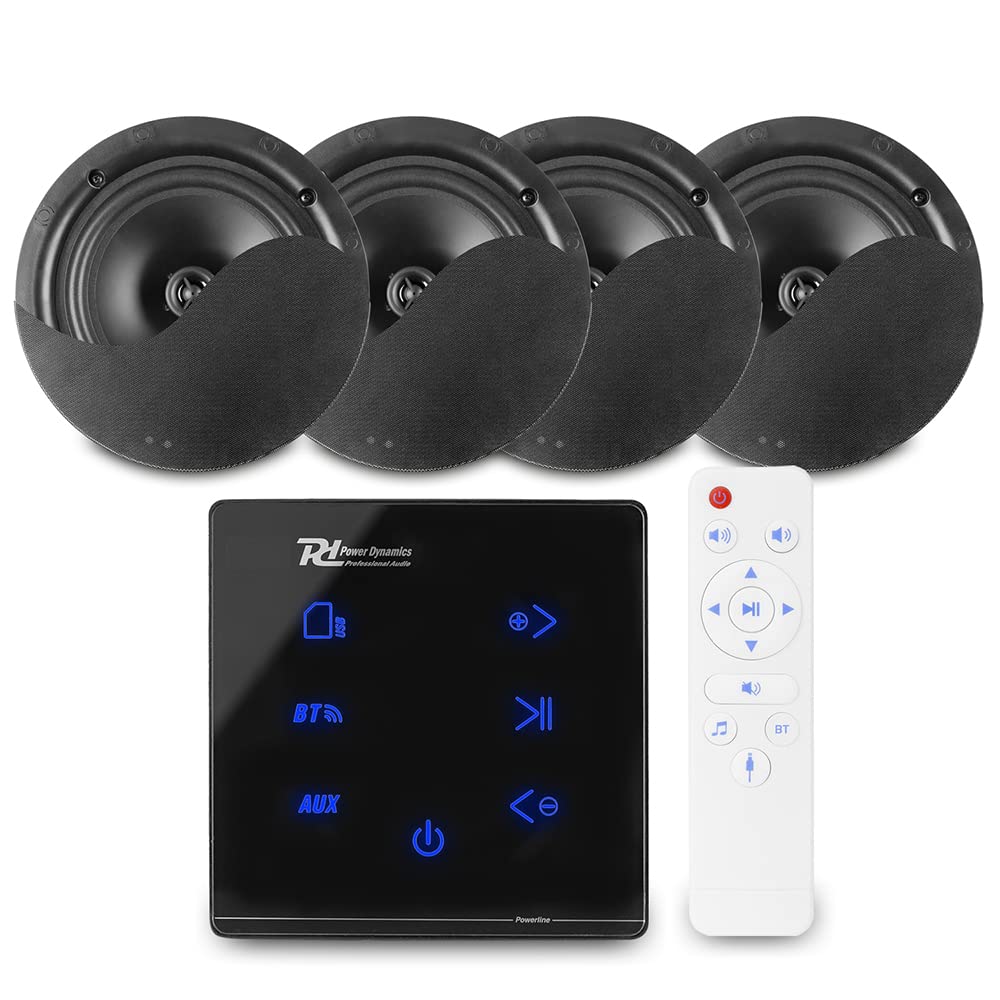Power Dynamics Powerline A100B Bluetooth Ceiling Speaker System - 4x 5.25