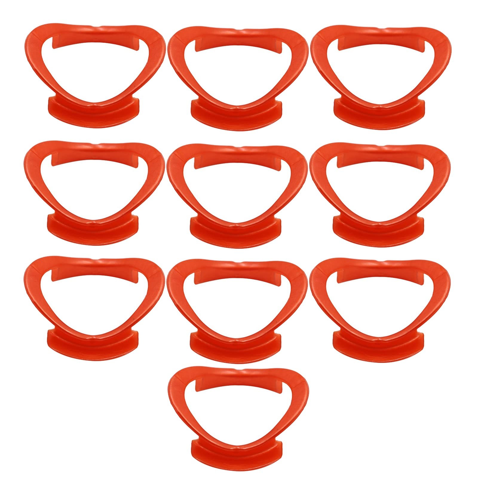 Dental O-Shape Cheek Expander & Mouth Opener - Intraoral Lip Retractor for Teeth Whitening - 10-Piece Set (Red) - Perfect for Dentists, Orthodontists & At-Home Dental Care
