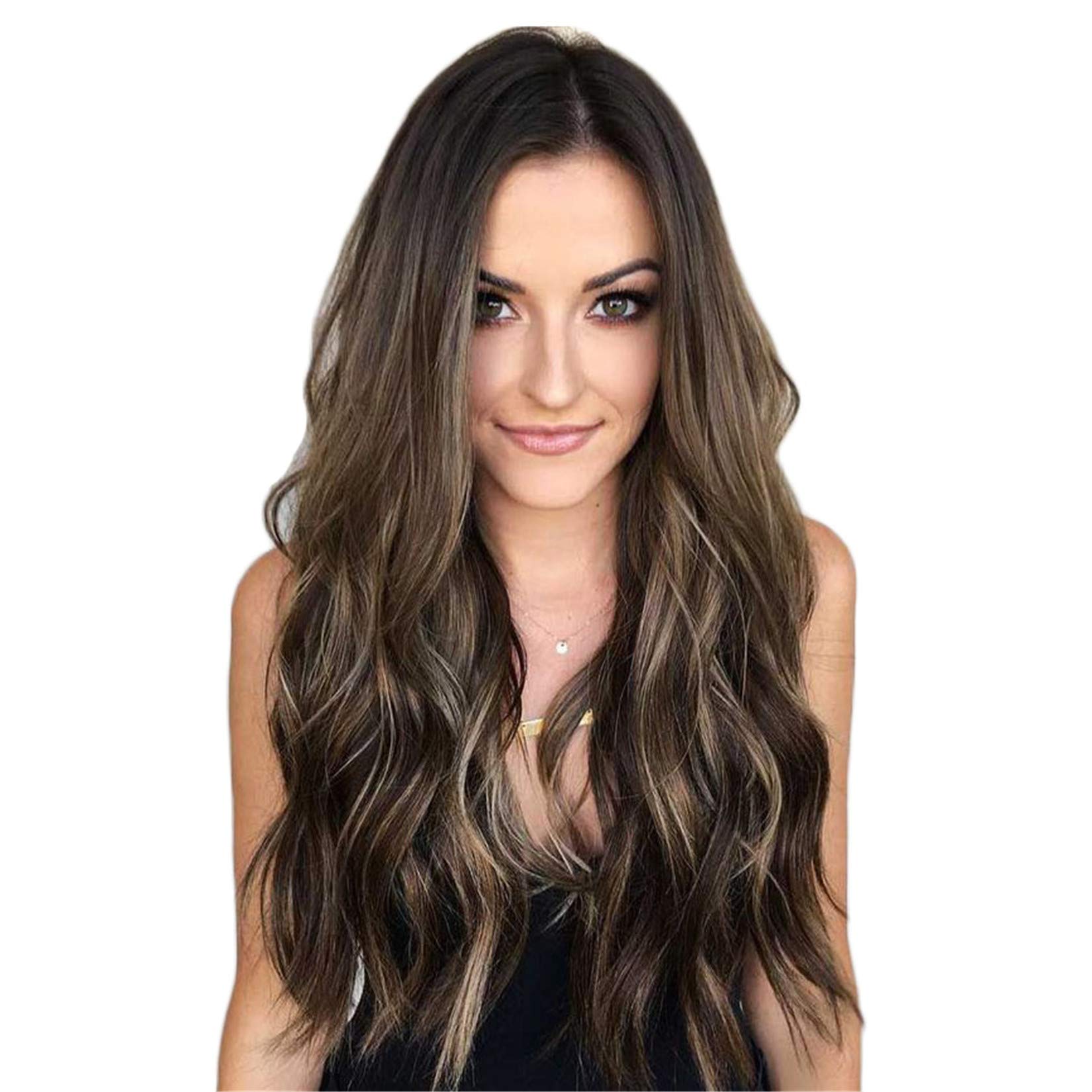 Andongnywell Long Wavy Wigs for Women - Heat Resistant Synthetic Curly Wigs for African American Style, Cosplay & Daily Wear - Perfect for Parties, Halloween & Fashion Styling
