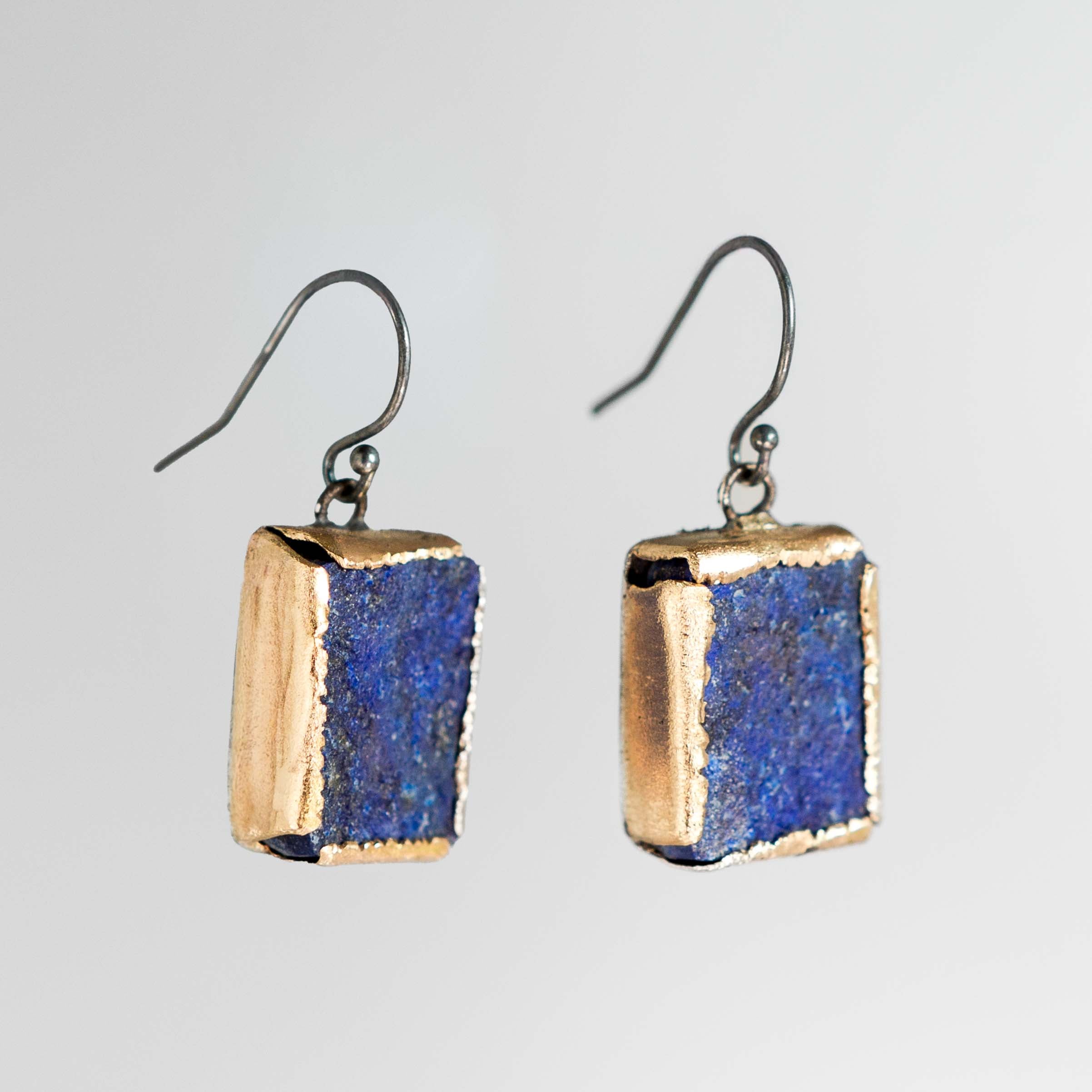 Lapis Lazuli Aurora Drop Earrings - Handmade Blue Gemstone Dangle Earrings for Women | Perfect for Weddings, Parties & Special Occasions