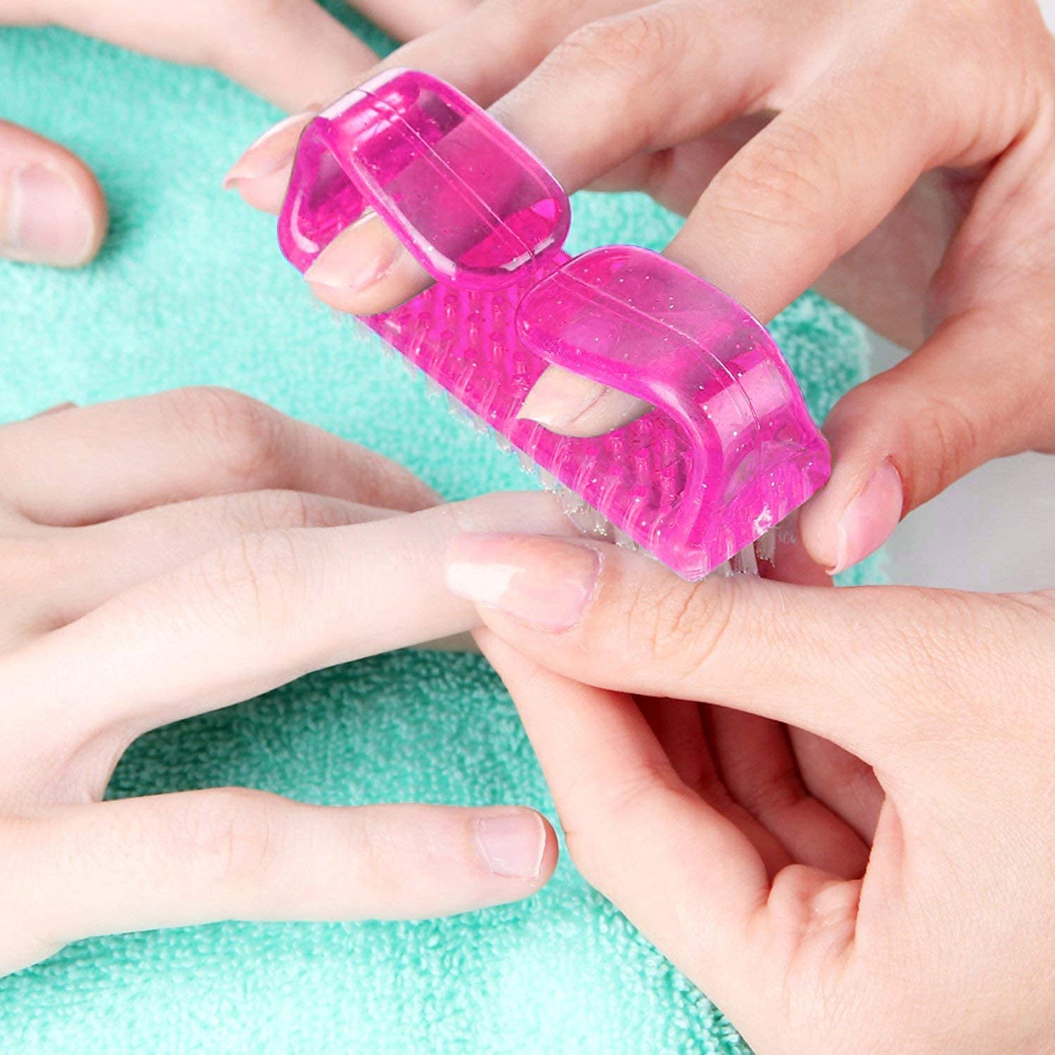 SIYAA Nail Cleaning Brush for Hands and Feet - Manicure & Pedicure Tool with Ergonomic Handle - Perfect for Home Spa, Salon, Travel & Personal Hygiene Care (Pack of 1)