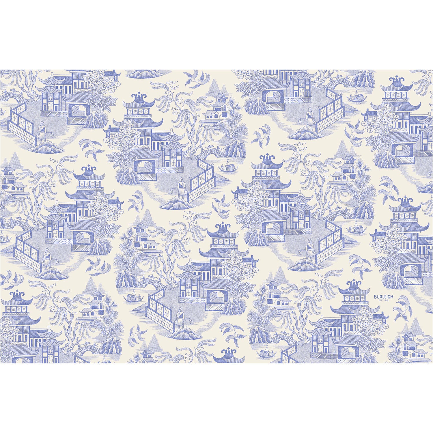 Blue Willow Placemats Set of 4 - Elegant Ceramic Dinnerware for Formal Dining & Home Decor - Perfect for Holiday Tables, Dinner Parties & Everyday Use