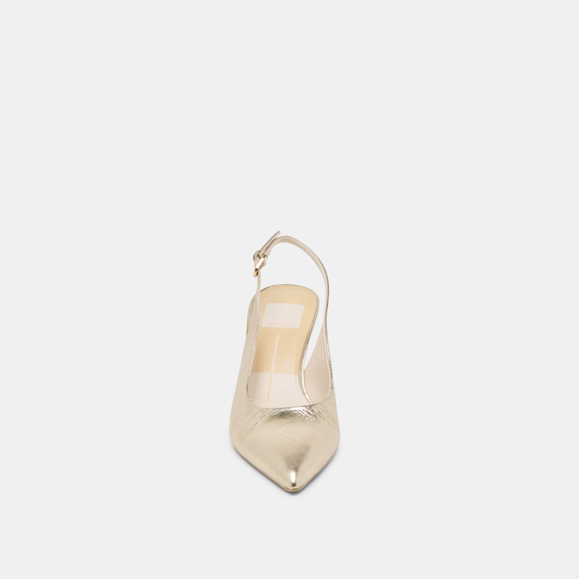 ELASI Women's Light Gold Crinkle Patent High Heels - Elegant Dress Shoes for Parties, Weddings & Special Occasions