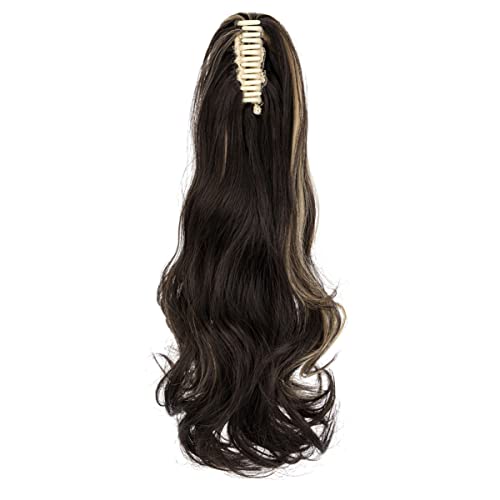 Clip-in Ponytail Hair Extension with Claw Clip - Natural Looking Hairpiece for Instant Volume & Length - Perfect for Parties, Weddings & Everyday Styling