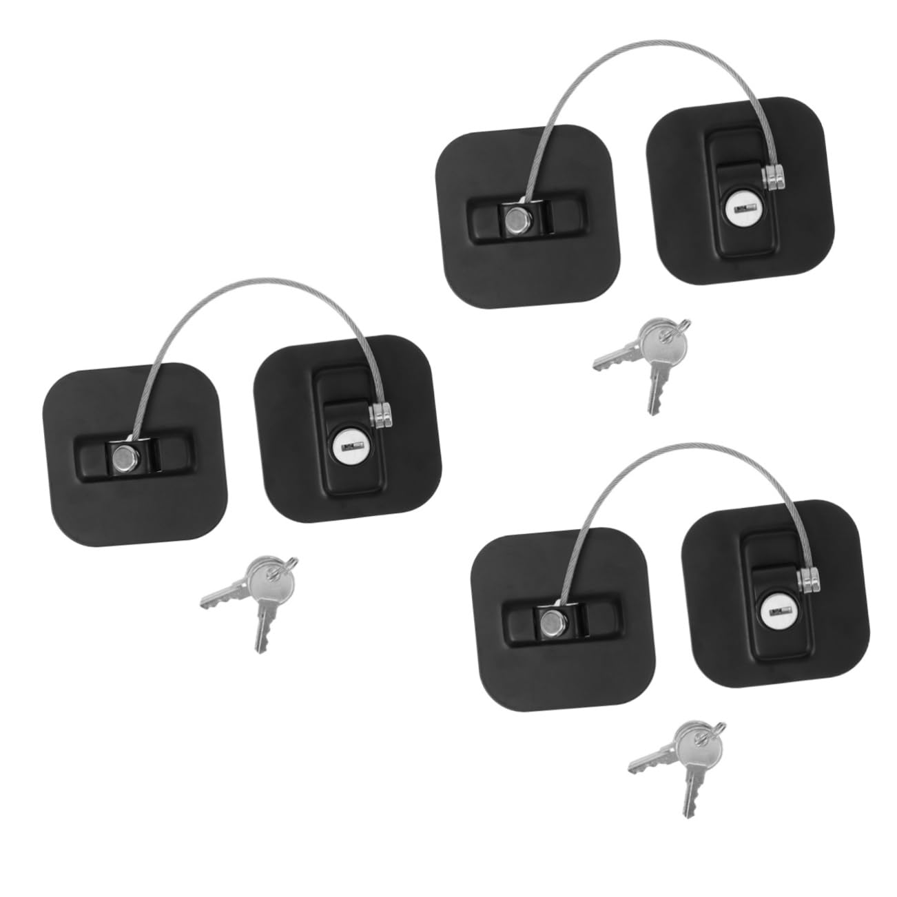 Child Proof Window Locks (3-Pack) - Baby Safety Black Cable Locks for Sliding Windows - Easy Install No Drill Security - Perfect for Homes with Toddlers & Pets
