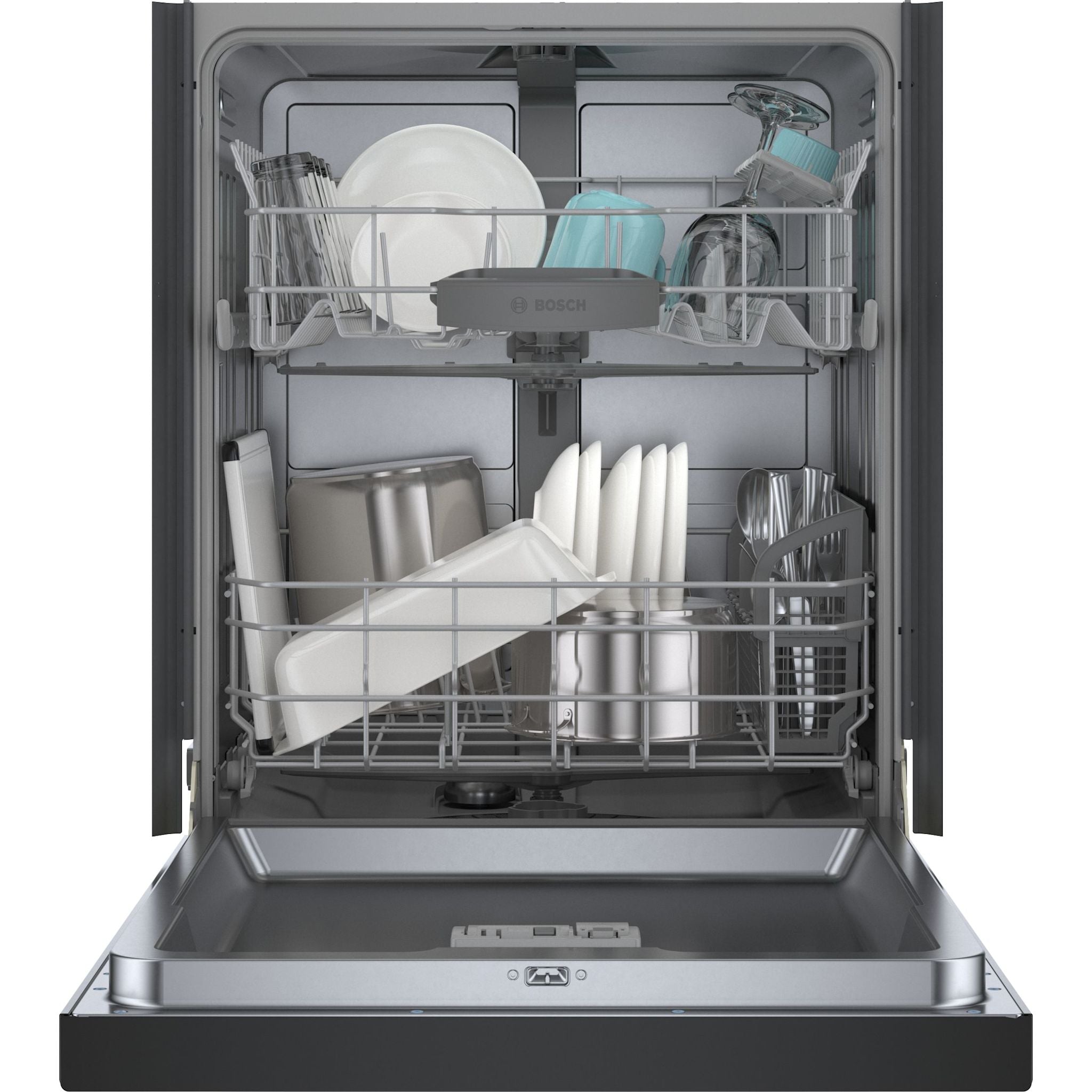 Bosch SHE3AEM6N Built-In Dishwasher - 16 Place Settings, 5 Wash Programs, Energy Star Certified, Black Stainless Steel | Perfect for Kitchens, Restaurants & Small Businesses