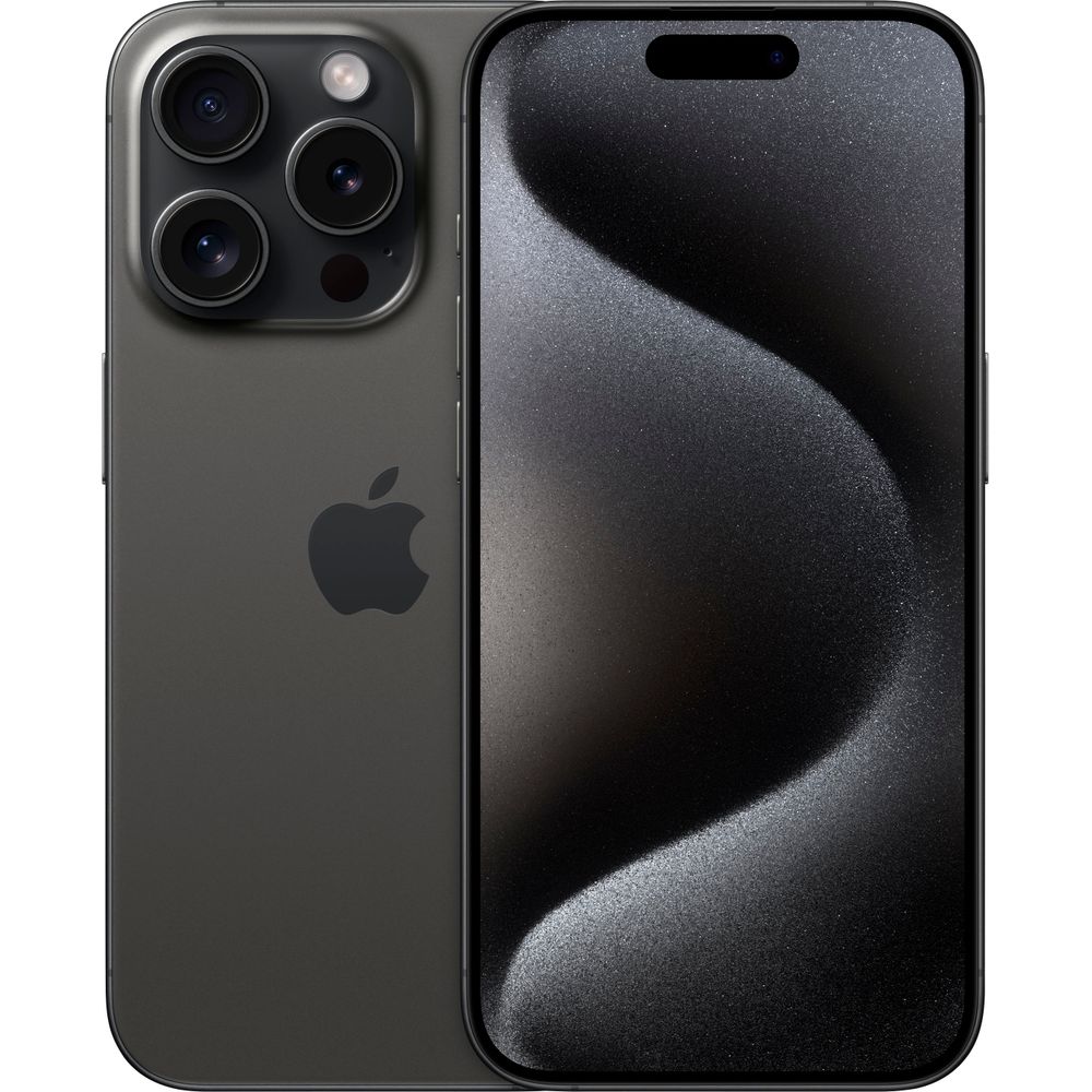 Apple iPhone 15 Pro 128GB (MTQM3LL/A) - Space Black Titanium - Unlocked Smartphone with 5G & A17 Pro Chip - Perfect for Travel, Business & Photography
