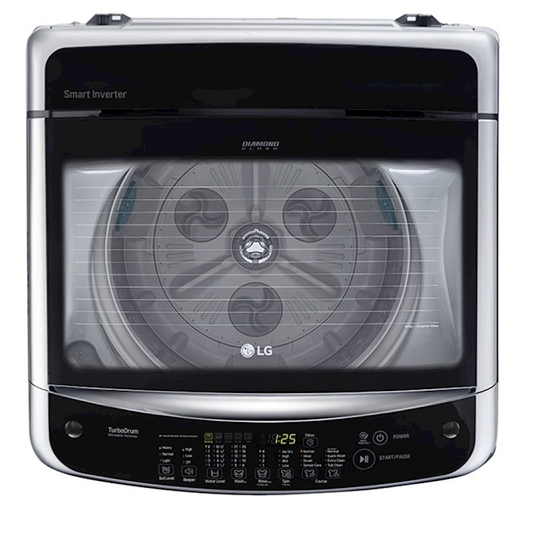LG 18Kg Smart Inverter Top Load Washing Machine - Energy Efficient Silver T1966NEFT7 for Large Families & Heavy Laundry Loads | Perfect for Home & Laundry Business Use