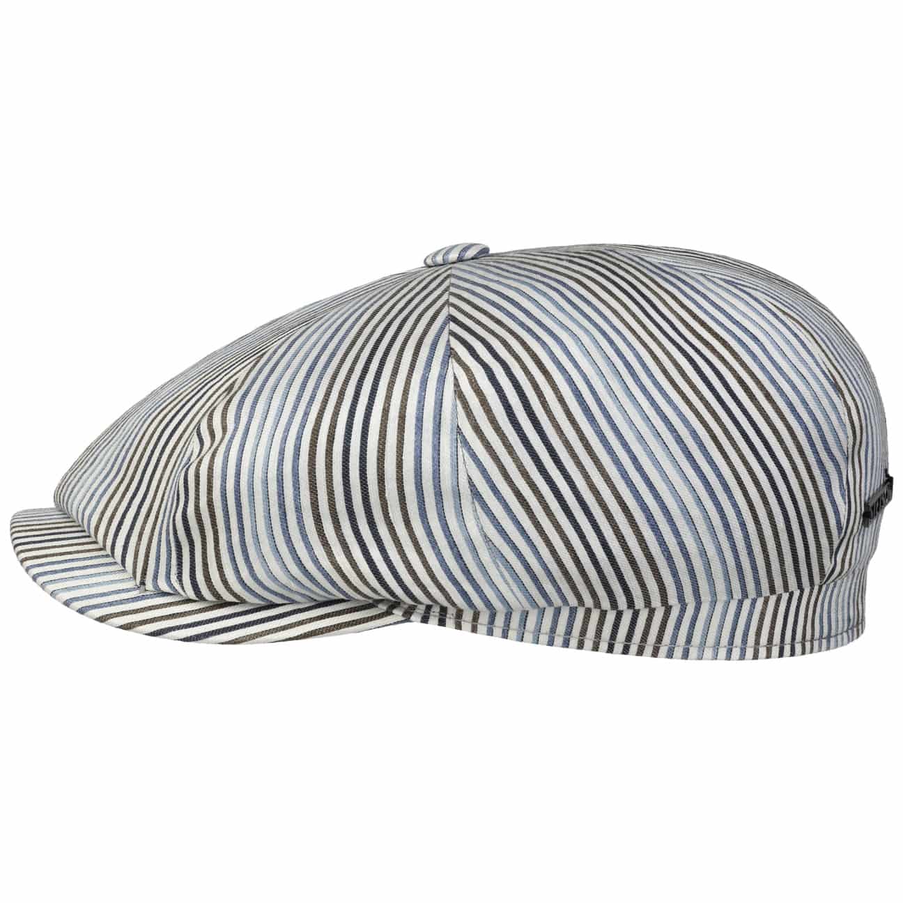 Stetson Hatteras Fresh Stripes Flat Cap - Classic Cotton Baseball Hat for Men | Perfect for Outdoor Activities, Casual Wear & Golf