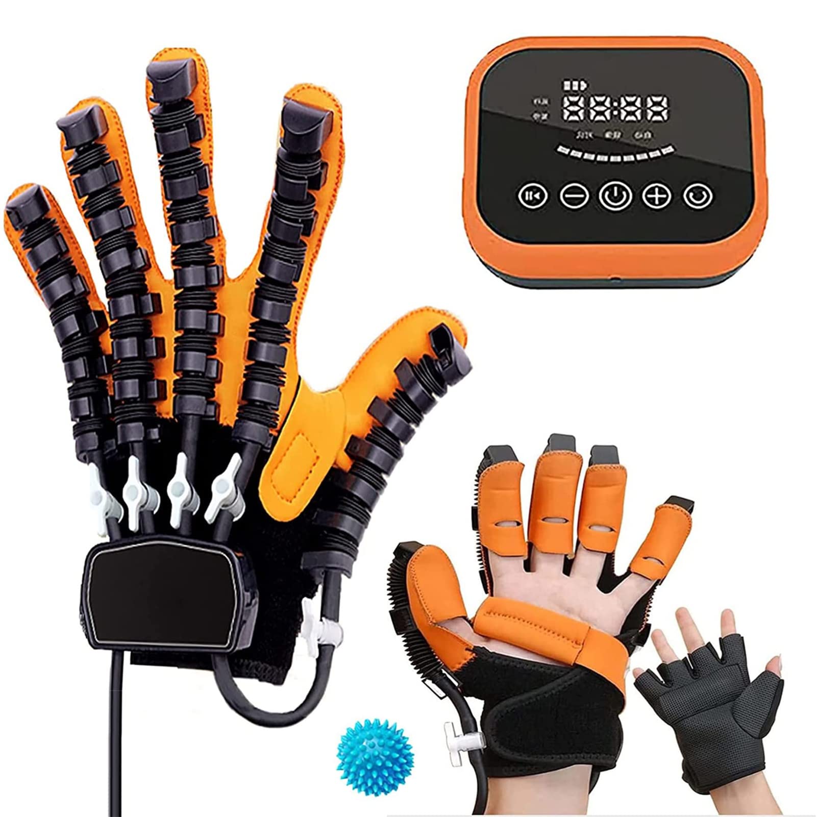Rehabilitation Robot Gloves for Stroke & Hemiplegia Recovery - Hand Function Training Equipment, Finger Straightening Brace & Protector - Left Hand XL Size - Ideal for Post-Stroke Therapy & Daily Hand Mobility Support