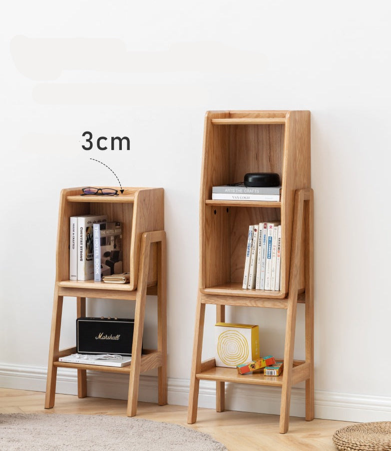 Solid Oak Wood Side Cabinet with Storage - Modern Living Room & Bedroom Furniture for Home Organization & Decor