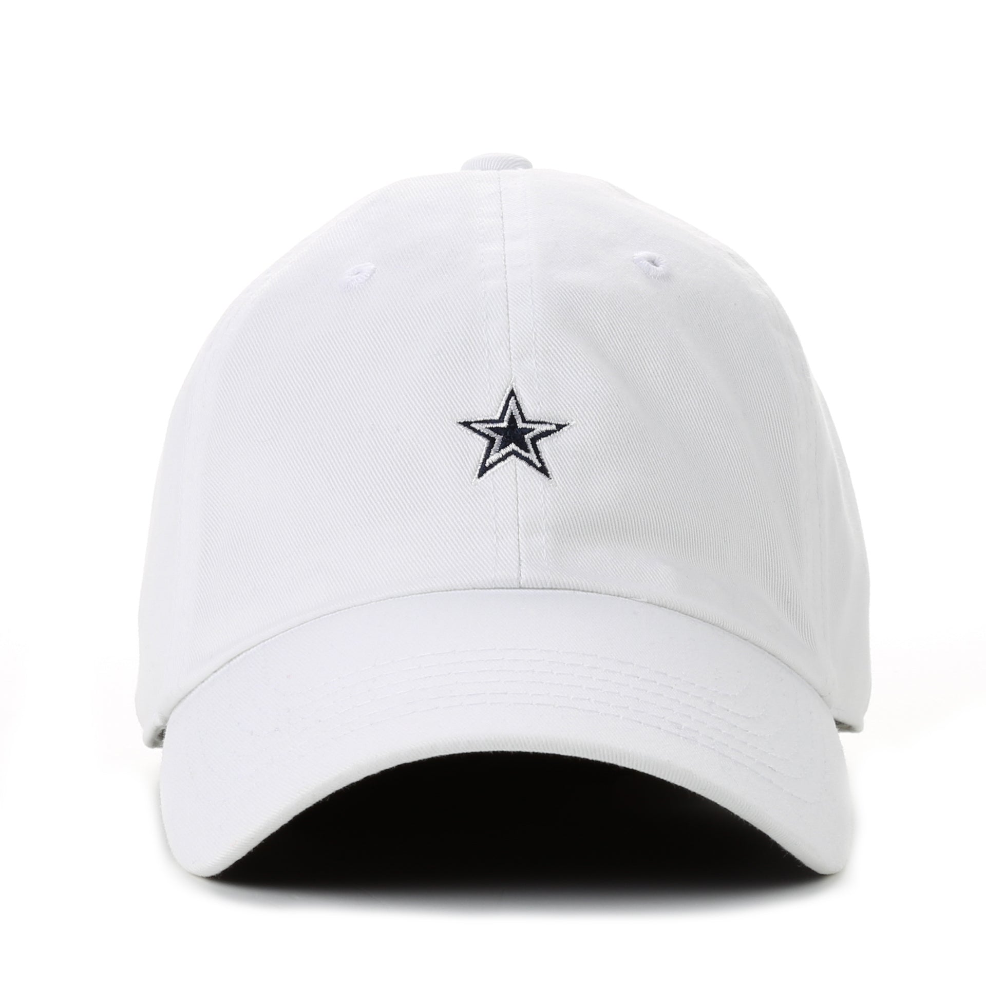 Dallas Cowboys Star Dad Cap - Adjustable Baseball Hat for Men & Women - White - Perfect for Game Day, Sports Events & Casual Wear