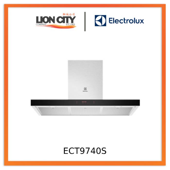 Electrolux ECT9740S 90cm UltimateTaste 500 Stainless Steel Chimney Cooker Hood - Powerful Kitchen Ventilation for Smoke & Odor Removal - Perfect for Modern Home Cooking & Open Plan Kitchens