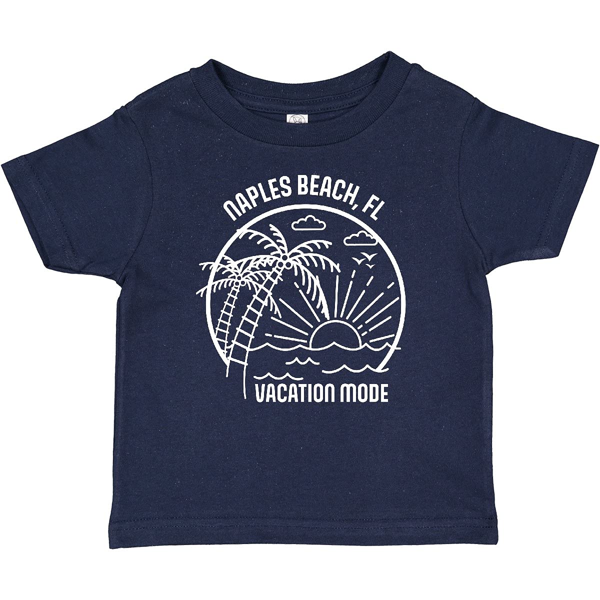 Inktastic Summer Vacation Mode Naples Beach Florida Baby T-Shirt - Cute Florida Beach Outfit for Toddlers & Infants - Perfect for Beach Trips, Family Vacations & Summer Photoshoots