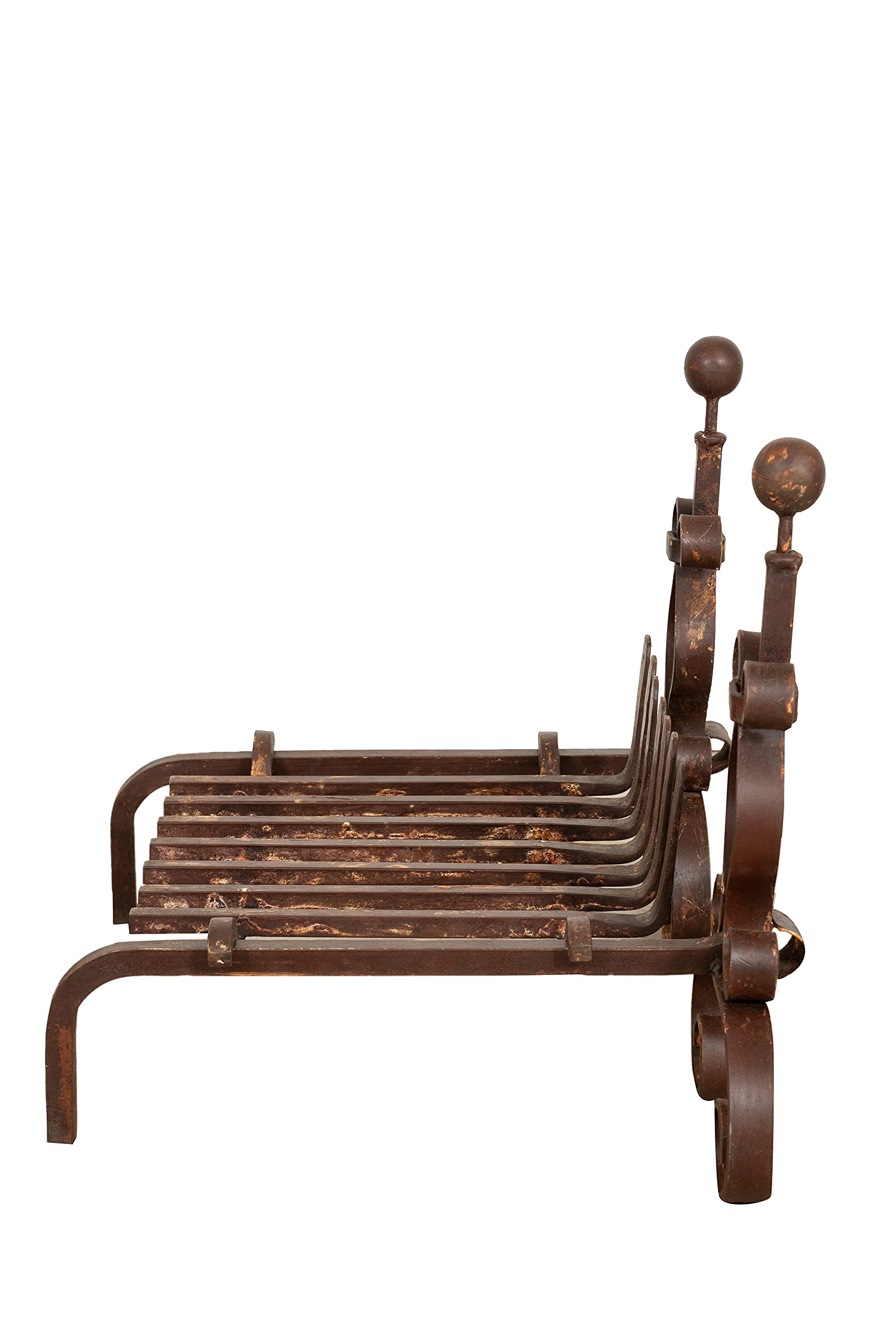Sturdy W70 x D50 x H50 cm Fireplace Andirons Set - Perfect for Wood Burning Stoves, Fire Pits & Rustic Home Decor